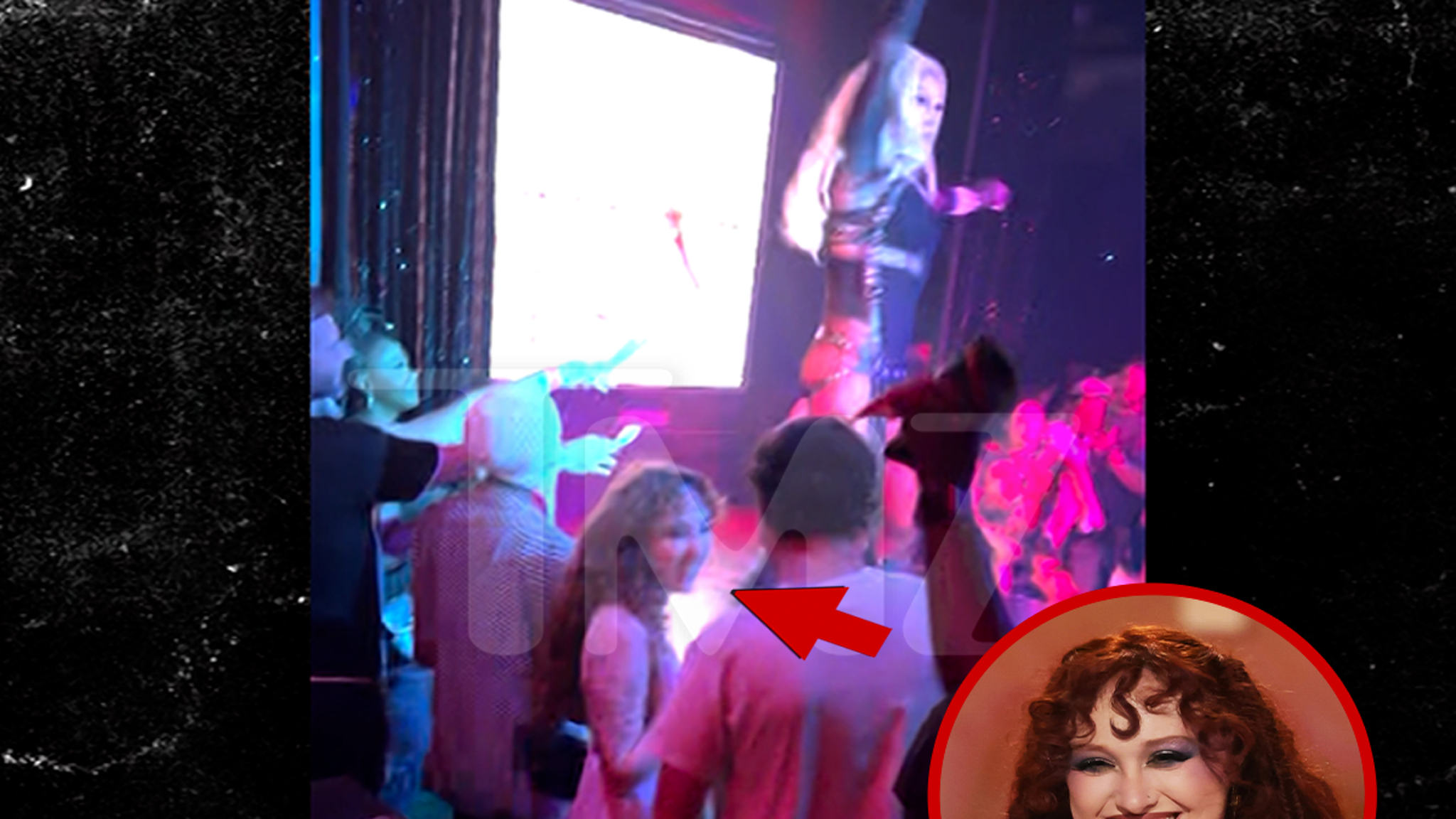 Chappell Roan dancing and tipping performers at a drag show in Los Angeles