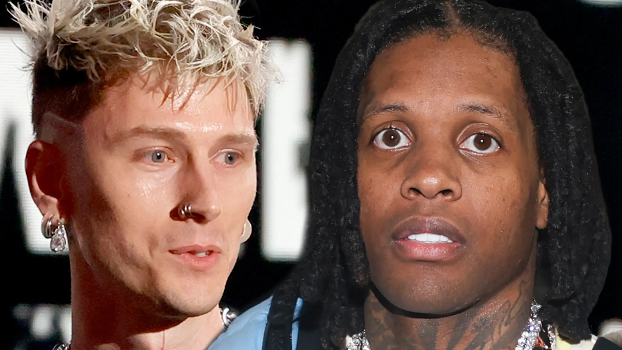 Machine Gun Kelly attending a public event in Los Angeles