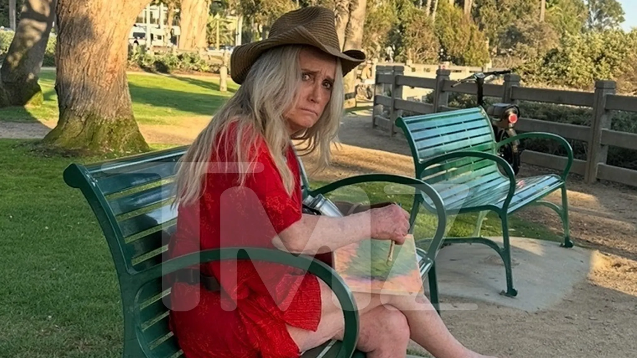 Former RHOBH star Kim Richards walking outside