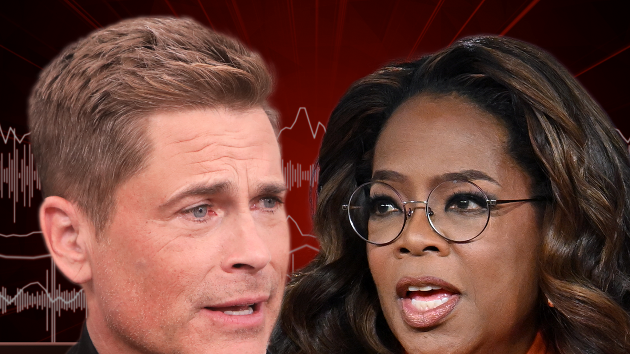 Rob Lowe speaking on his podcast