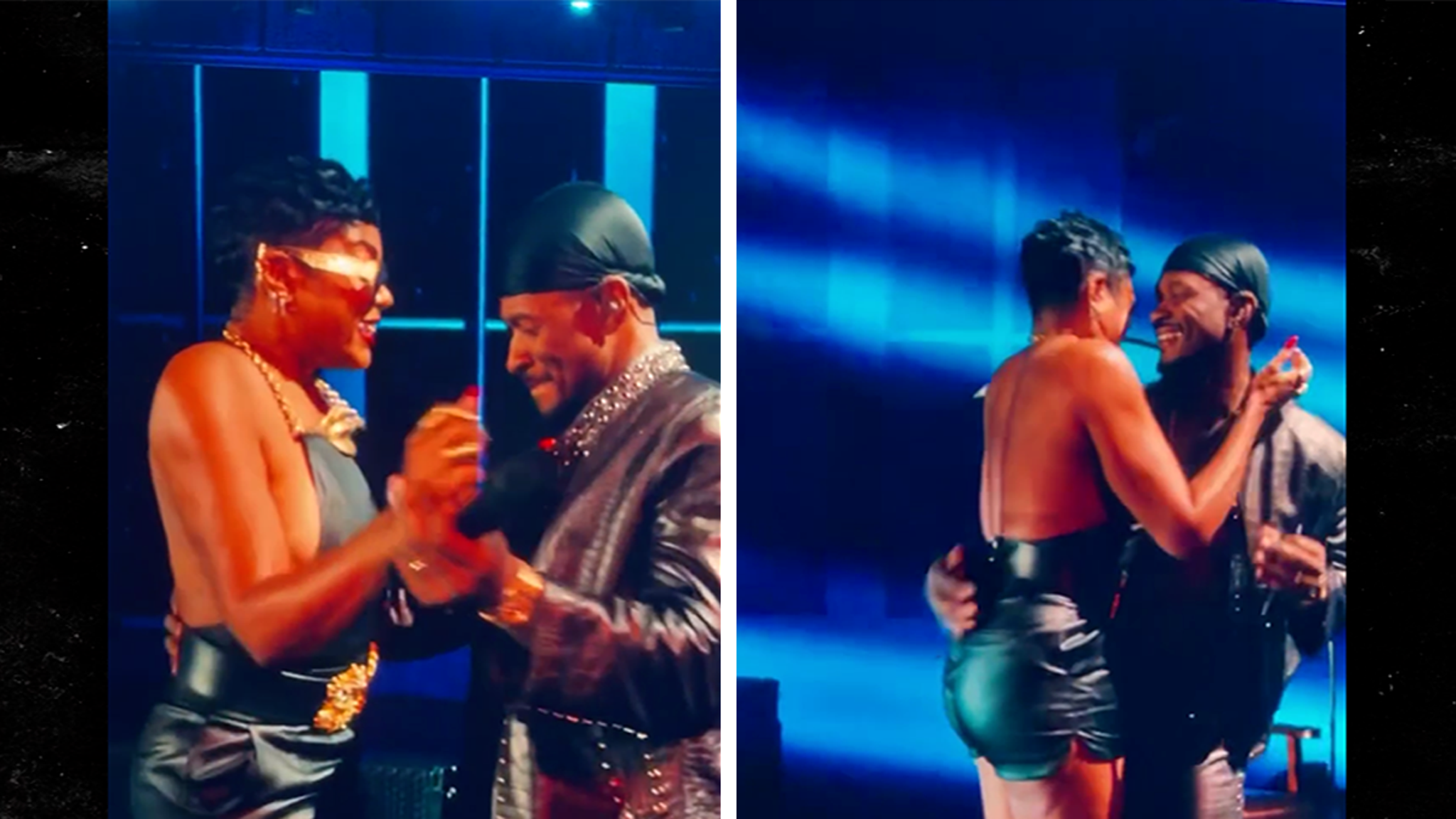 Usher performing live onstage in Las Vegas