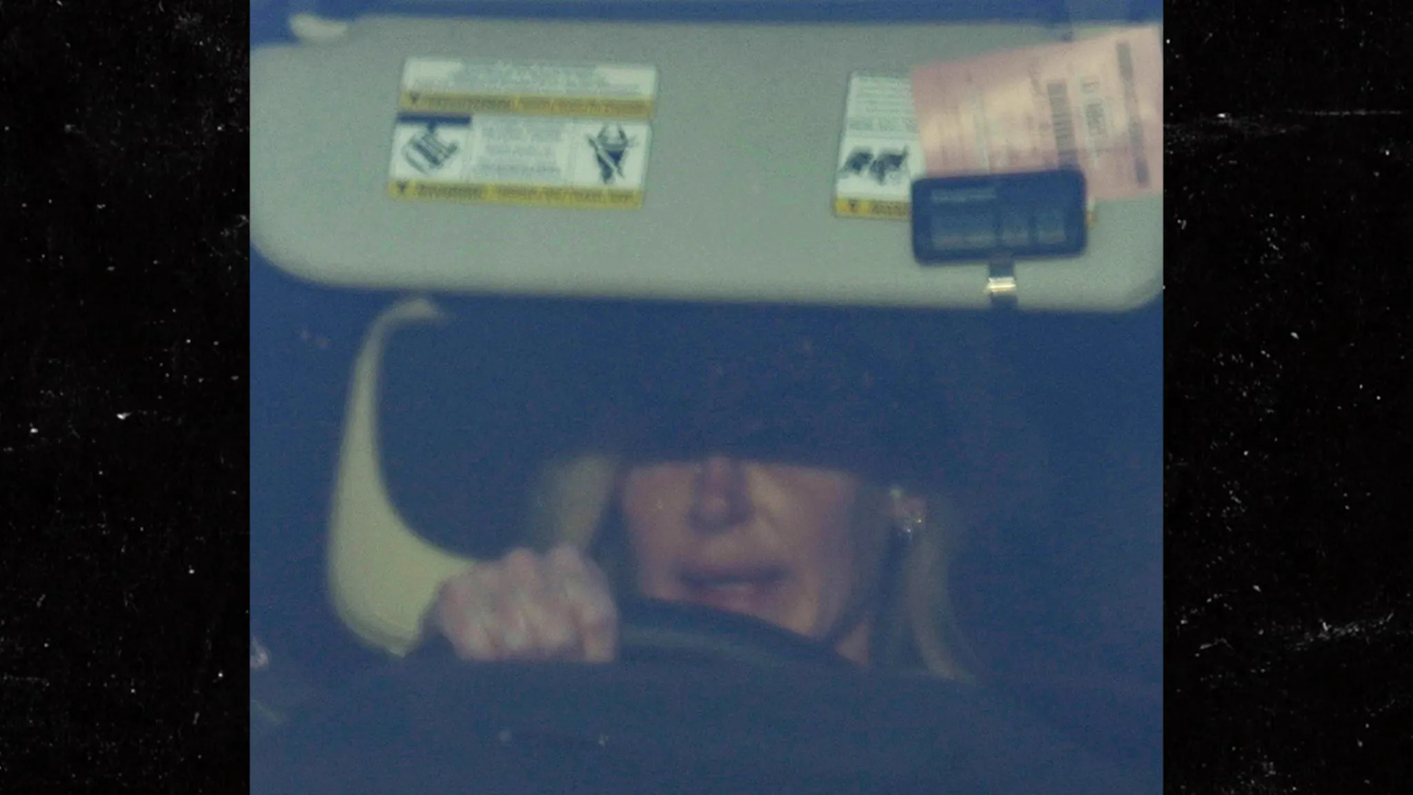 Kim Zolciak behind the wheel in Alpharetta, Georgia