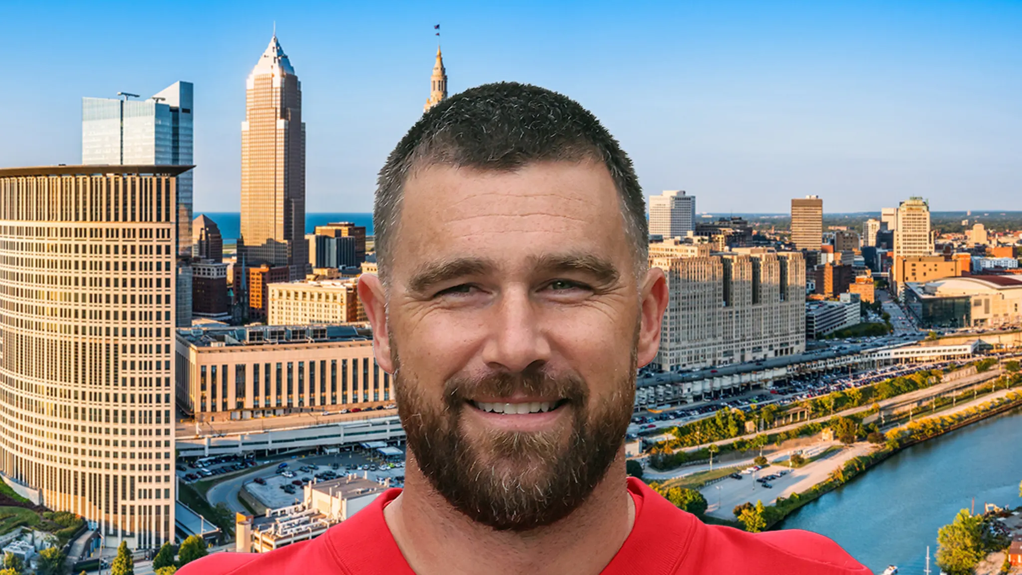 Travis Kelce on the field during an NFL game