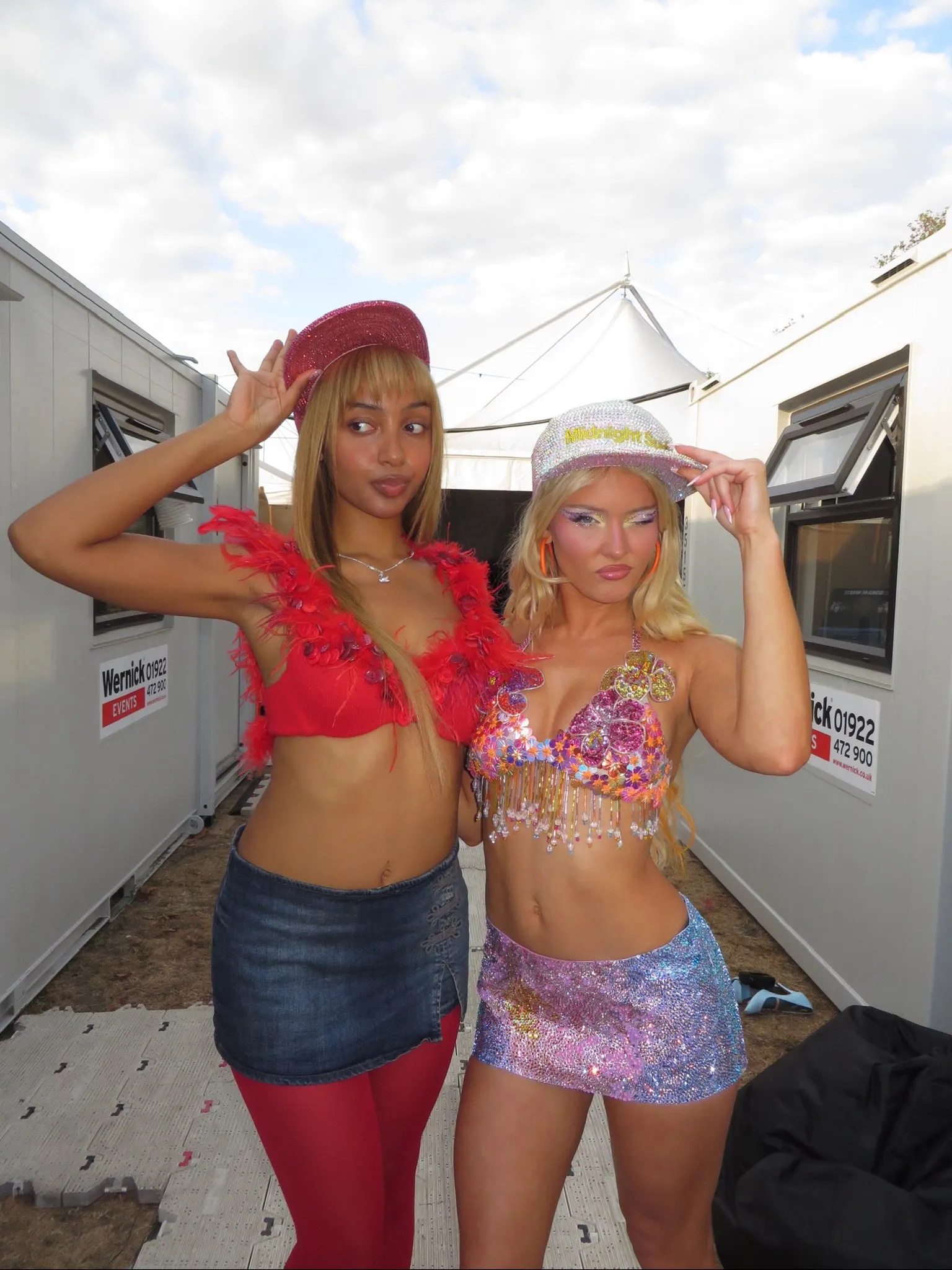 Zara Larsson and PinkPantheress perform live on stage together at All Points East festival in London