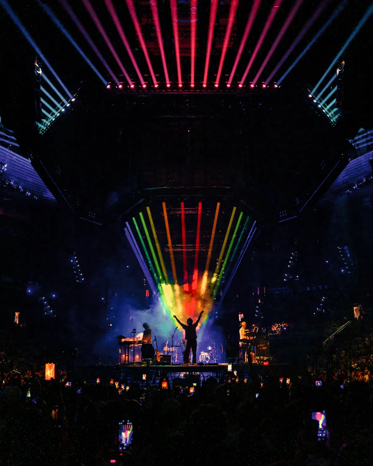 Tame Impala Kevin Parker live on stage with futuristic lights