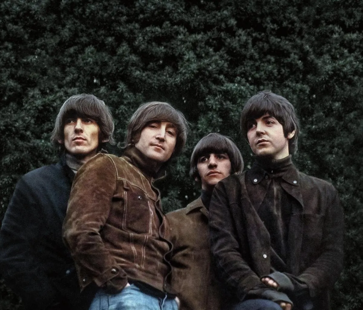 The Beatles in the studio during the 1960s