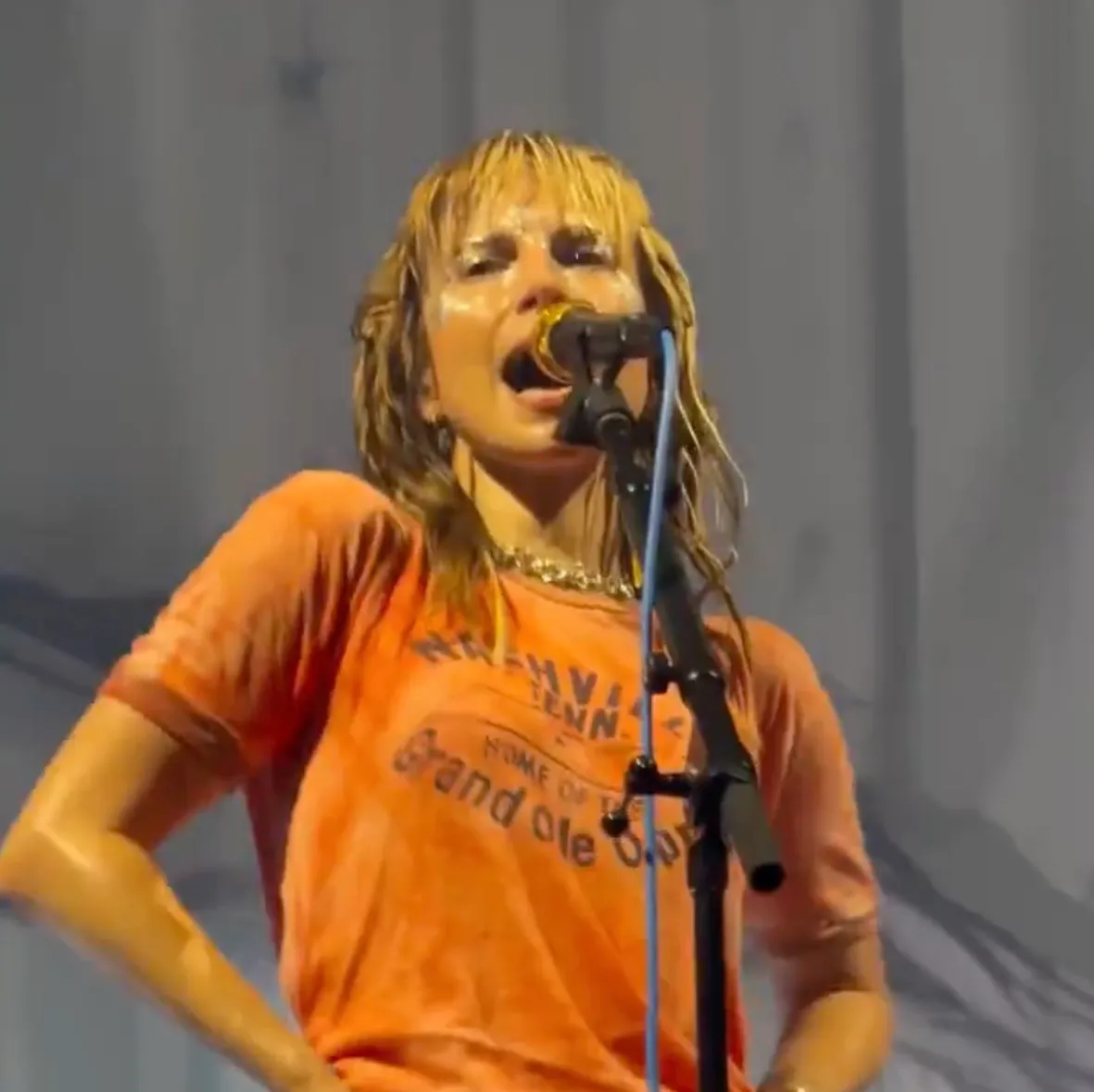 Hayley Williams performing live on stage during her solo tour opener in Palm Beach