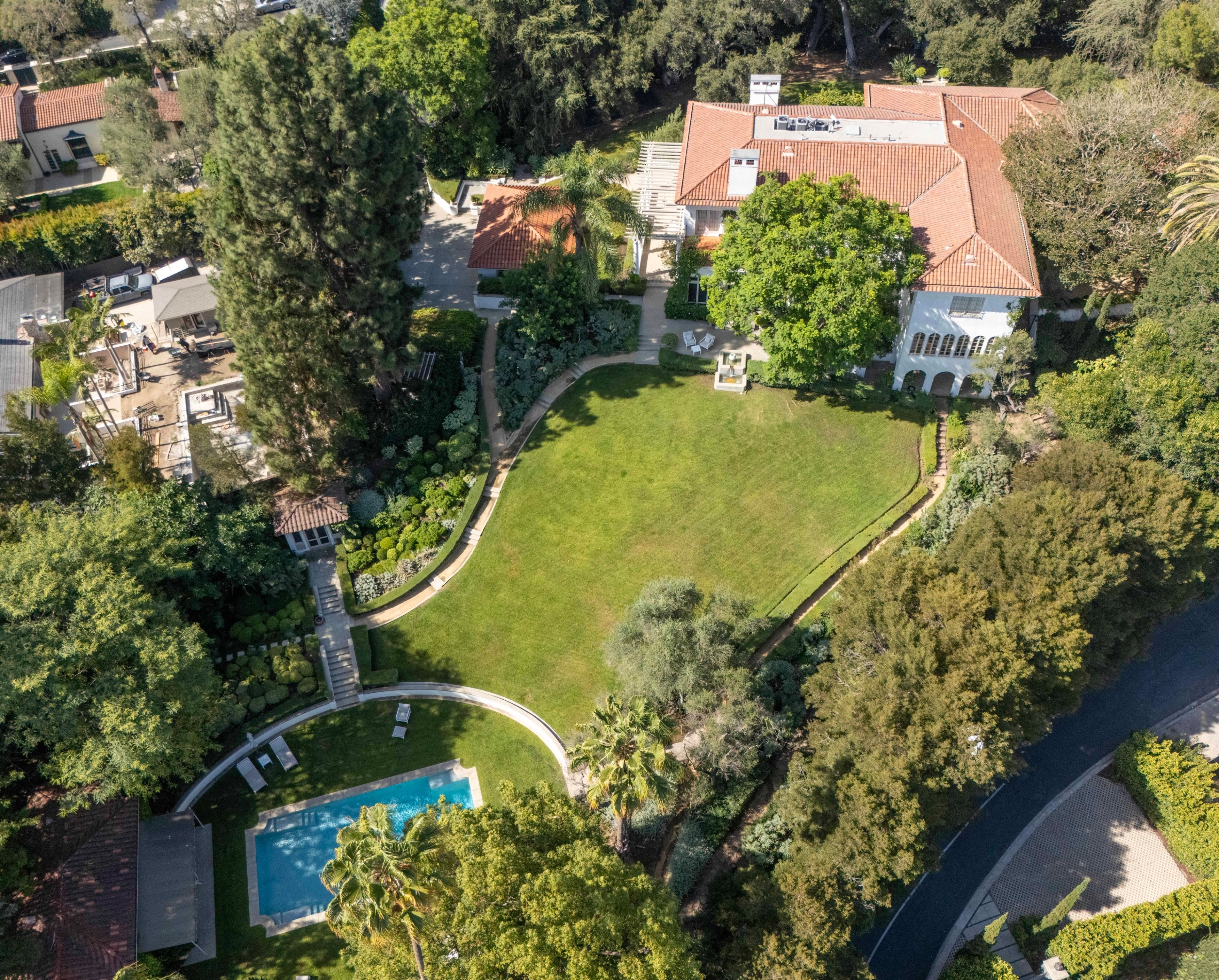The property comes with a pool.