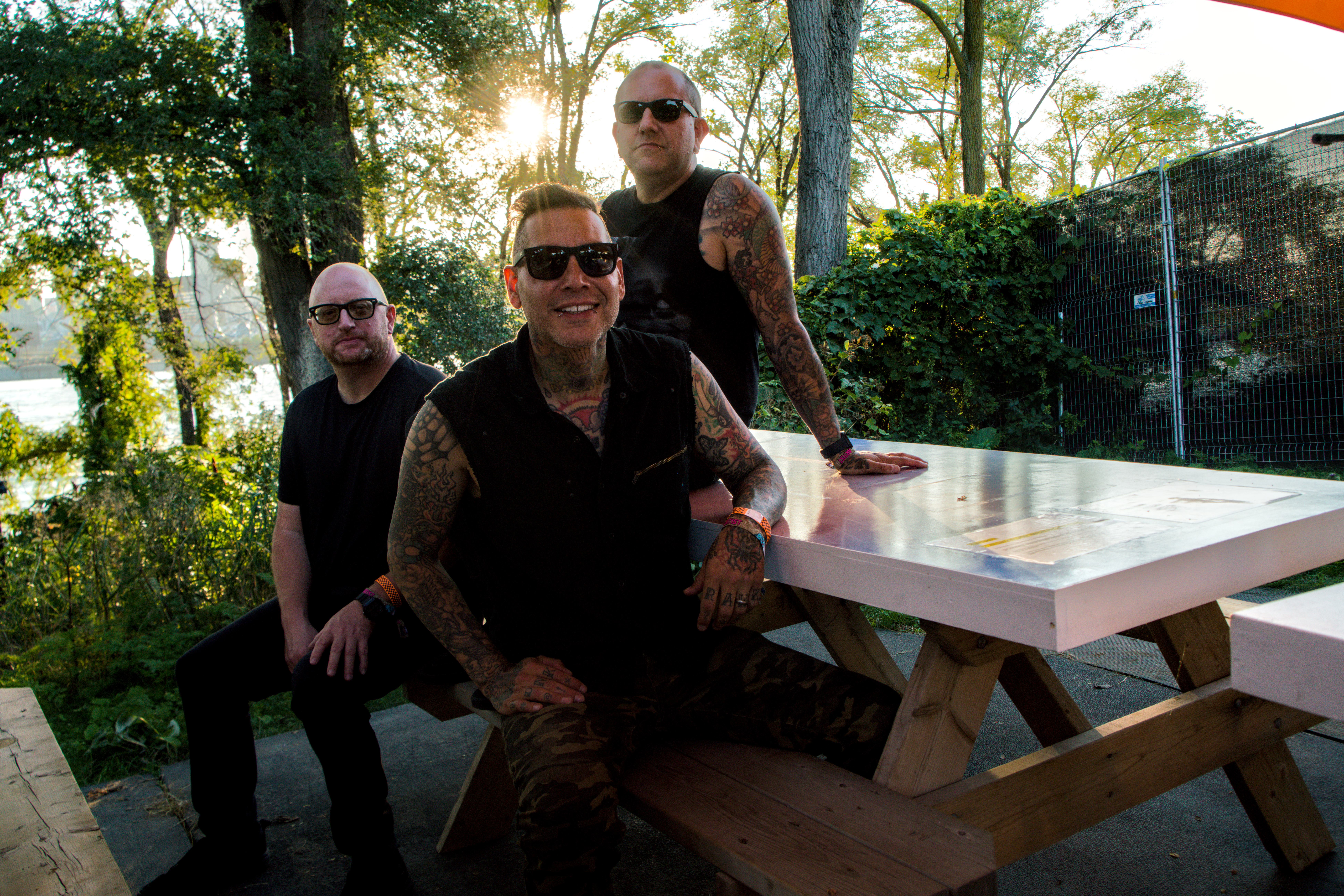 MxPx poses for a portrat at Vans Warped Tour Montreal 2026
