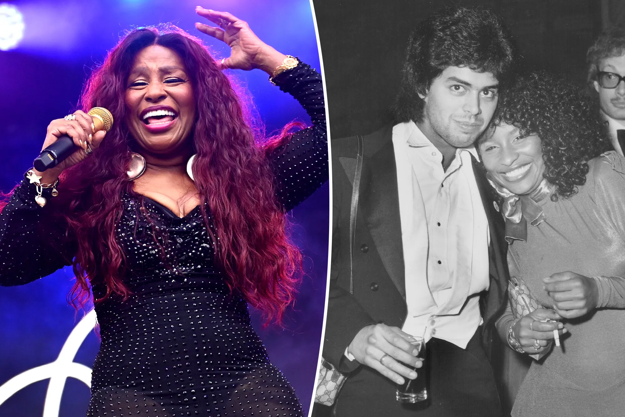 Chaka Khan posing glamorously at a showbiz event