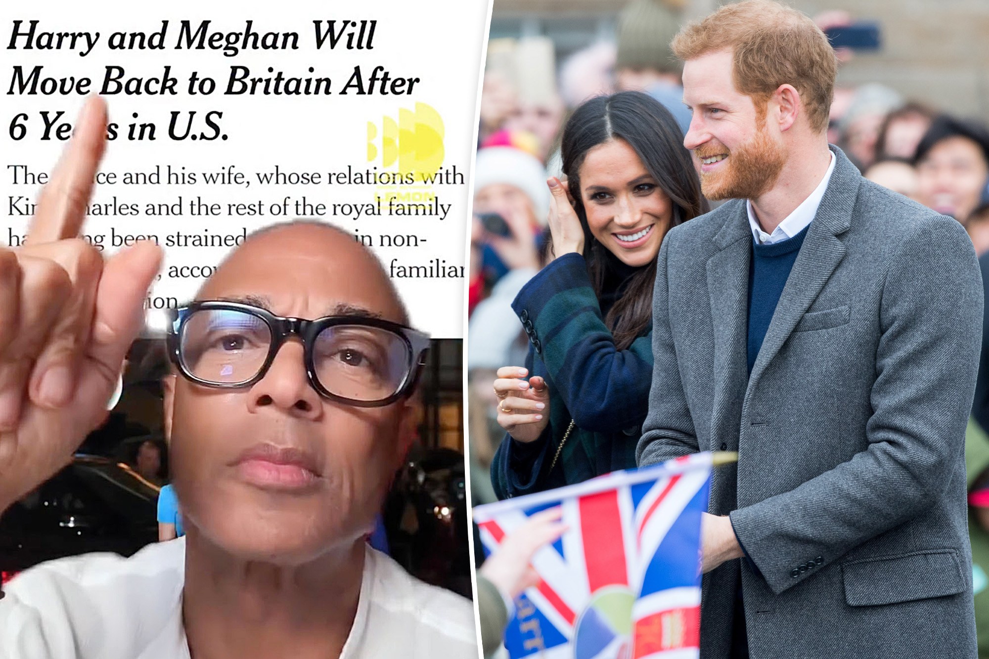 Don Lemon reacting to news about Prince Harry and Meghan Markle