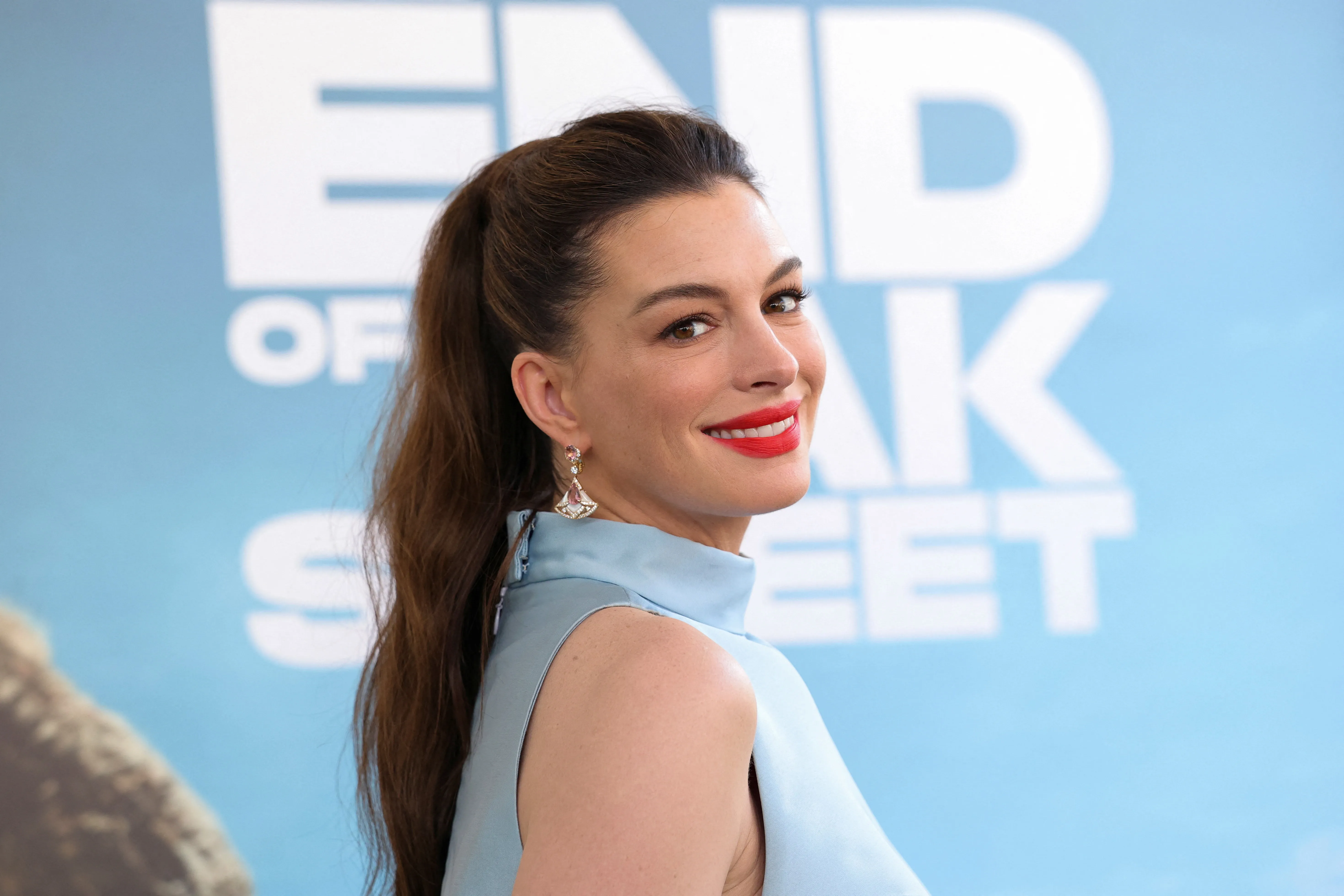 Anne Hathaway at the world premiere for "The End of Oak Street"