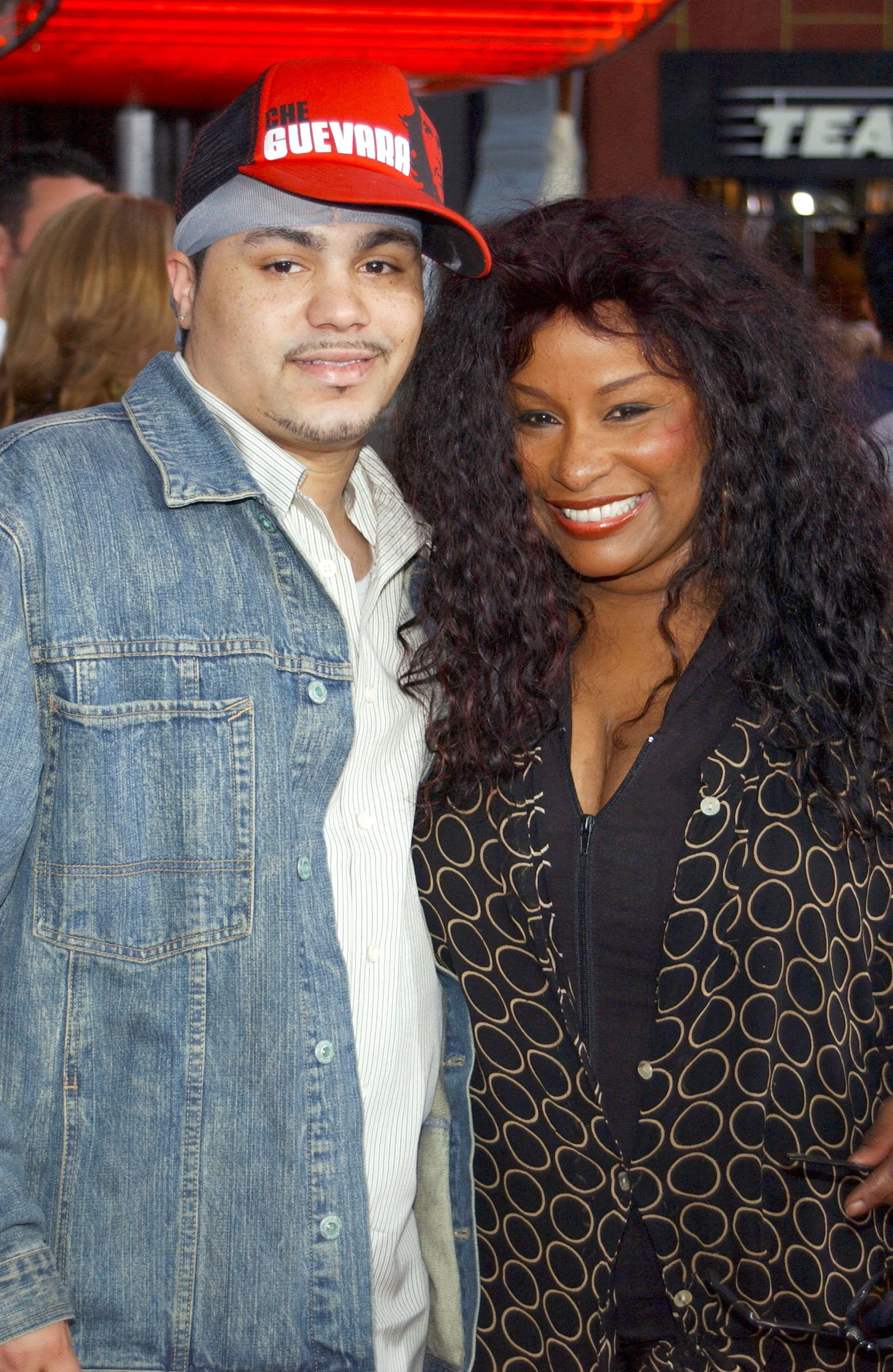 Chaka Khan and son Damian in 2004
