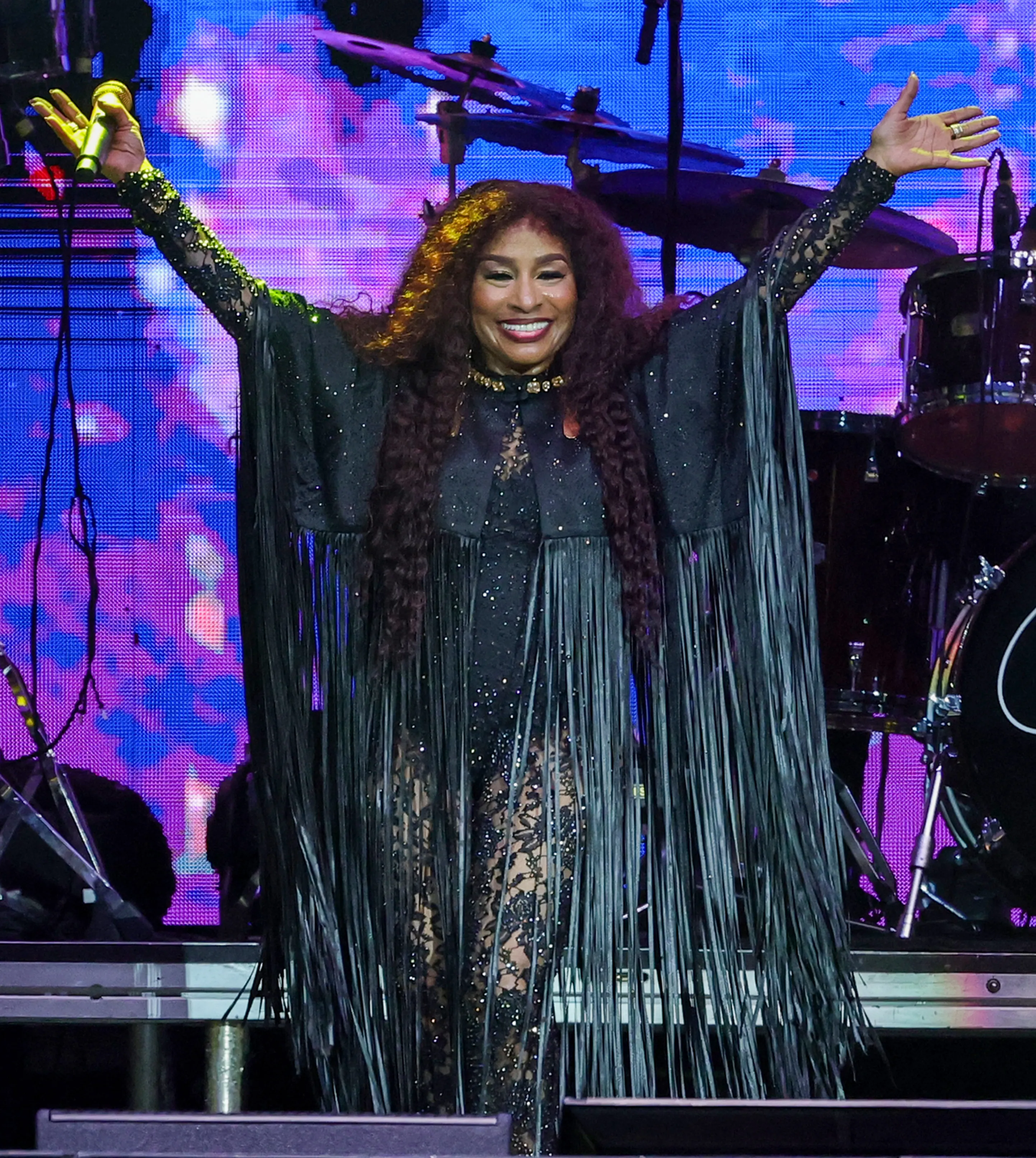 Chaka Khan performs in 2025