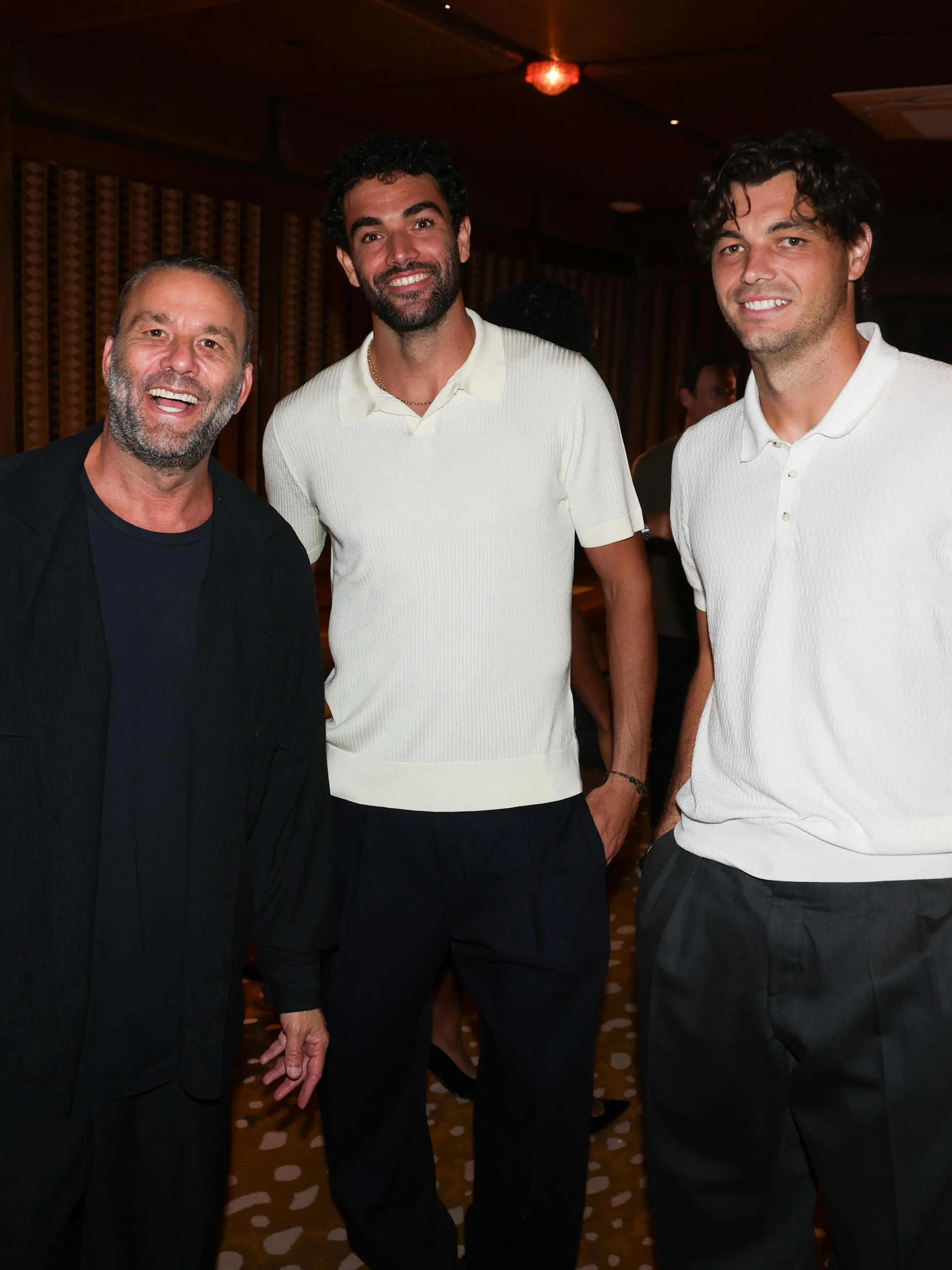 David Grutman, Matteo Berrettini, Taylor Fritz attend David Grutman & Draft Kings US Open players dinner at Crane Club in NY on August 27 2026.