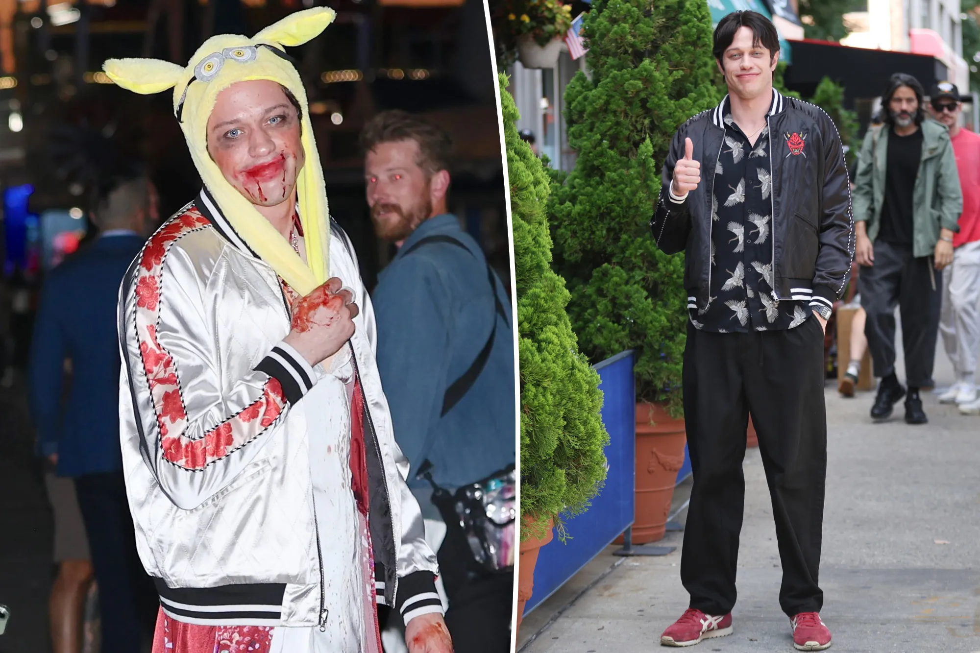 Pete Davidson showing off a dramatic new transformation for his film Tommy Karate