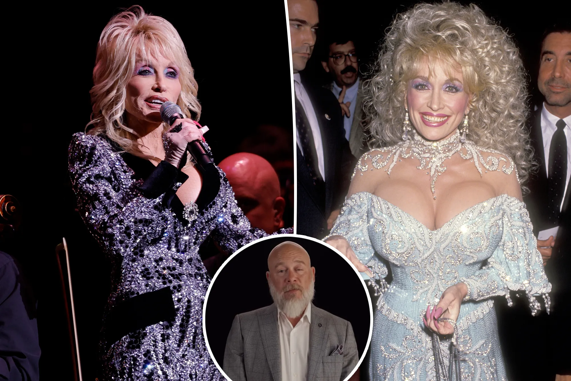 Dolly Parton smiling at a red carpet event