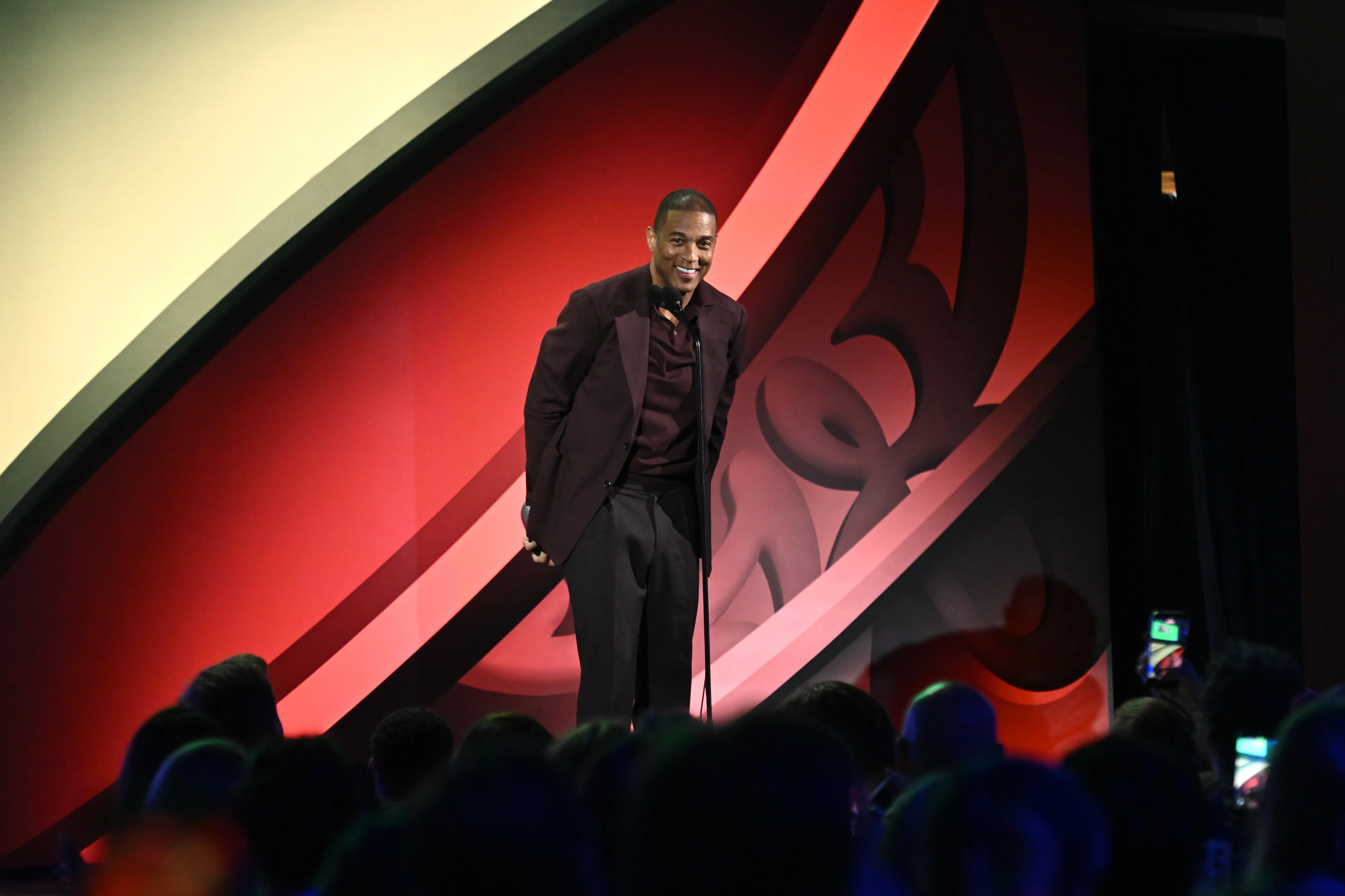 Don Lemon accepting an award at the 30th Annual Webby Awards.