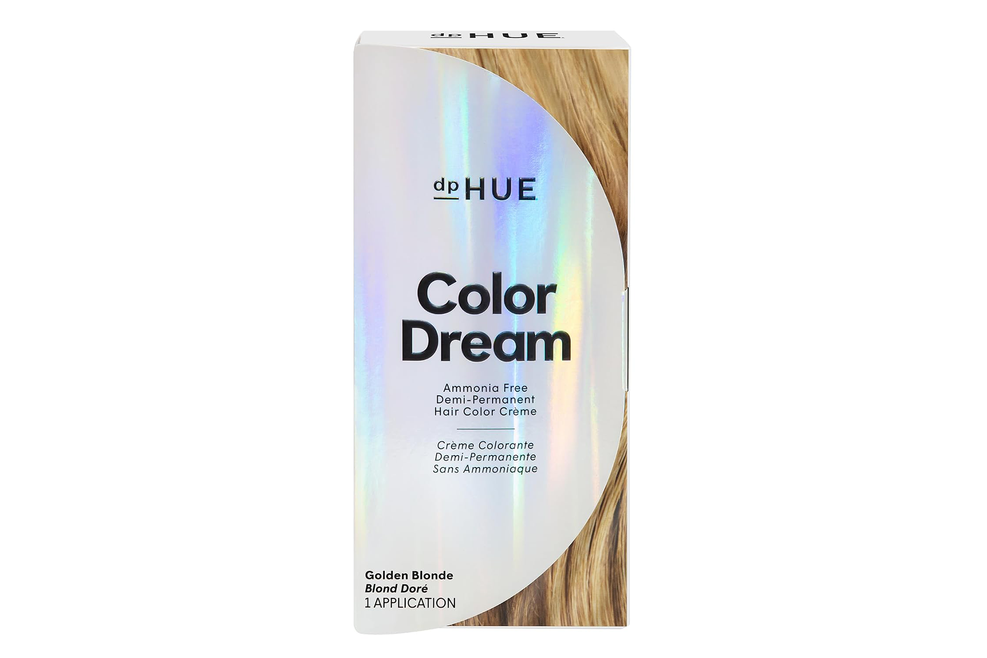 dpHUE Color Dream Ammonia Free Demi-Permanent Hair Color Crème in Golden Blonde.