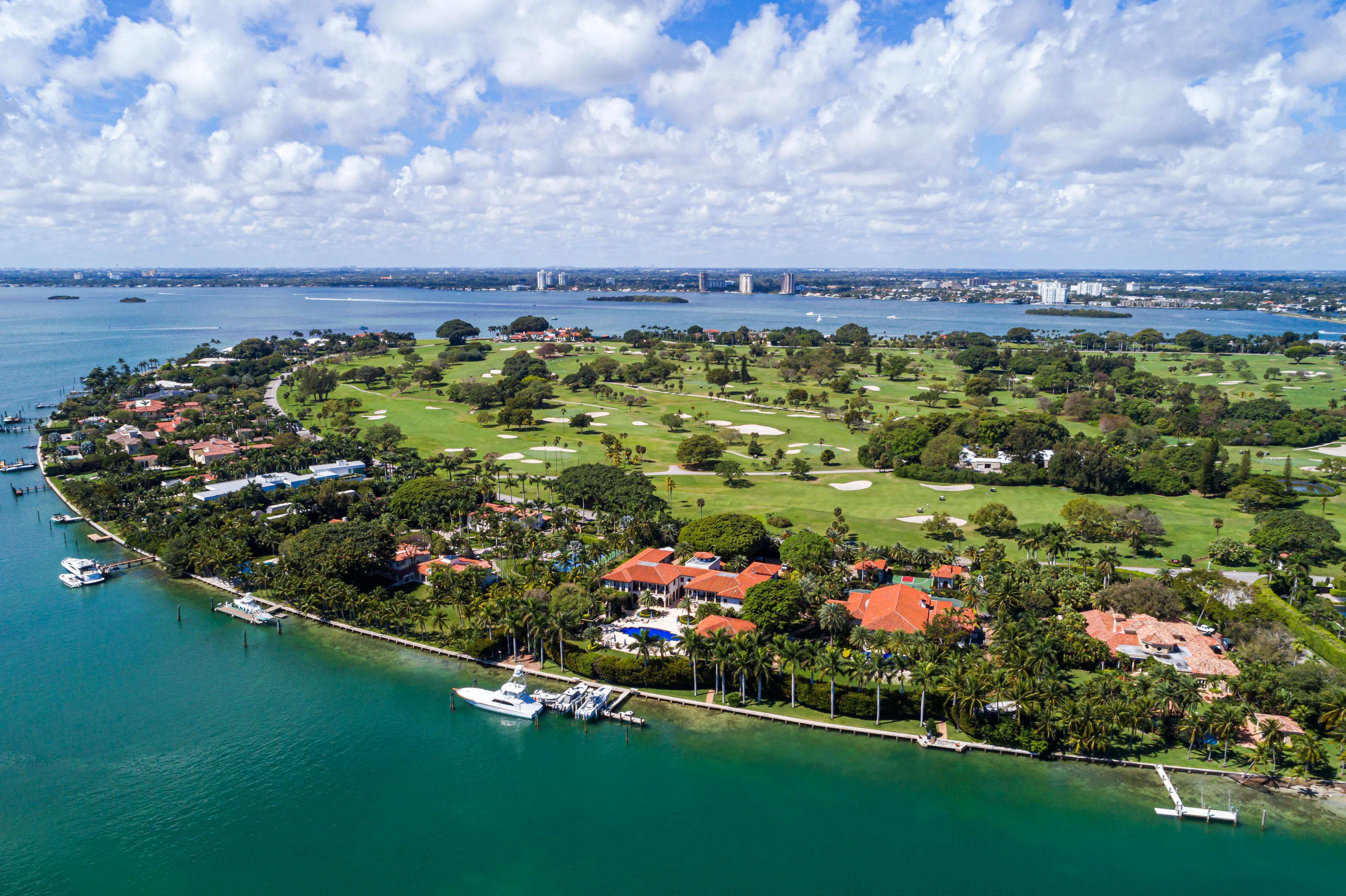 The country club is located on Indian Creek, an exclusive island that is home to some of the world’s richest.