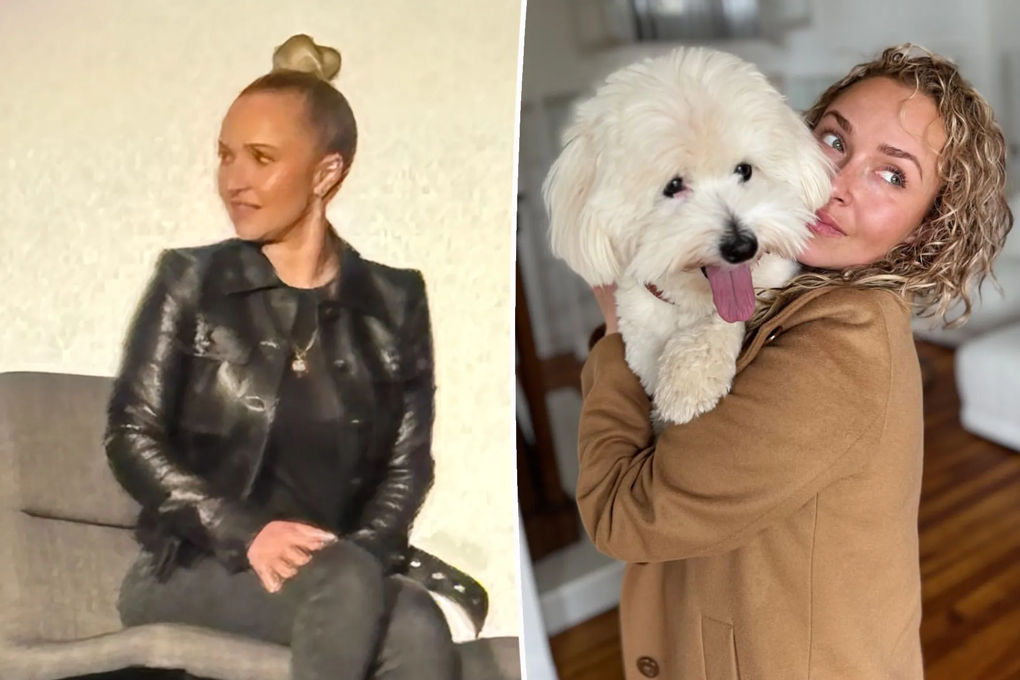 Hayden Panettiere attending an emotional public event on stage in Los Angeles.