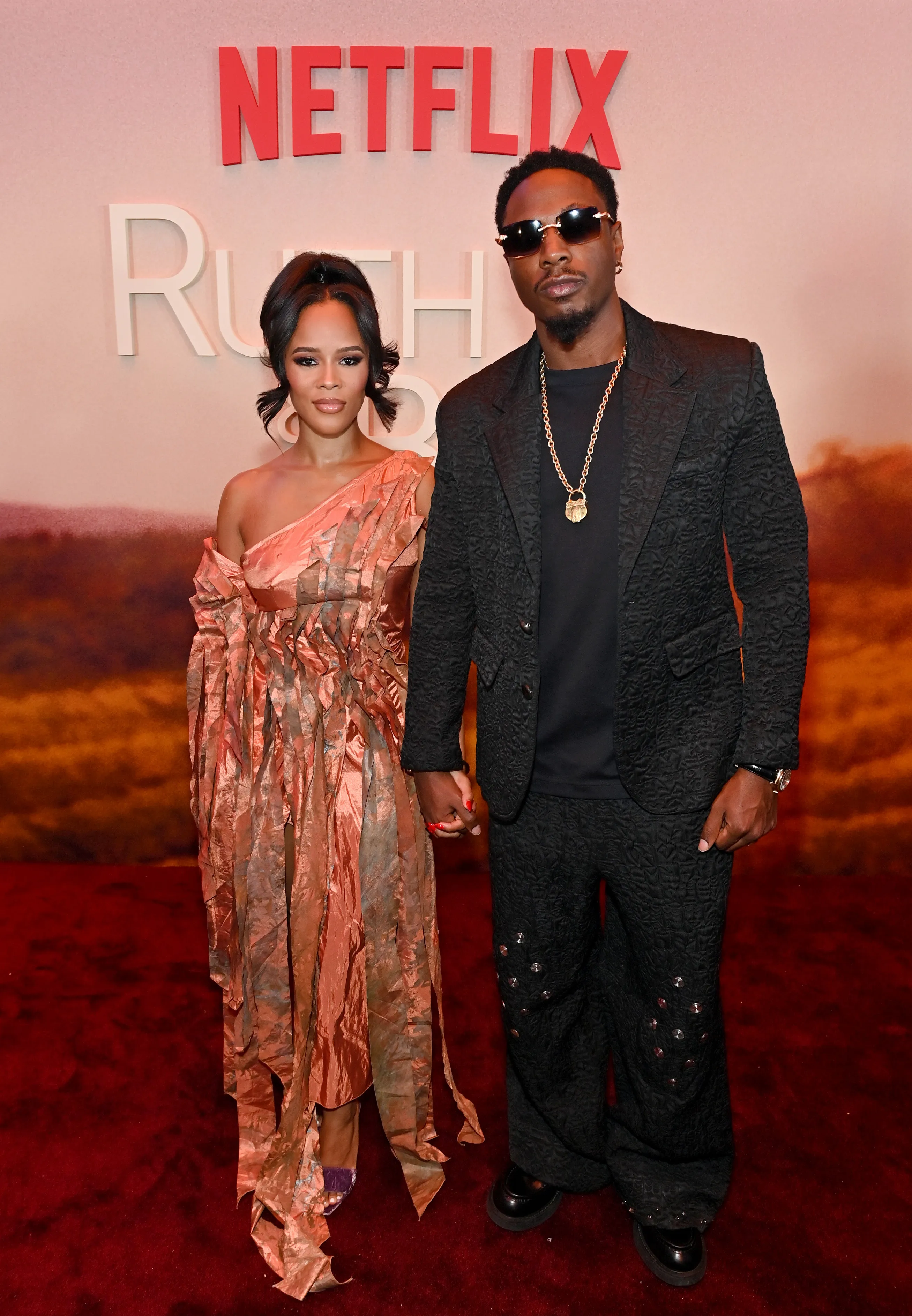 Serayah McNeill and Joey Bada$$ attend the Ruth & Boaz Atlanta Special Screening.