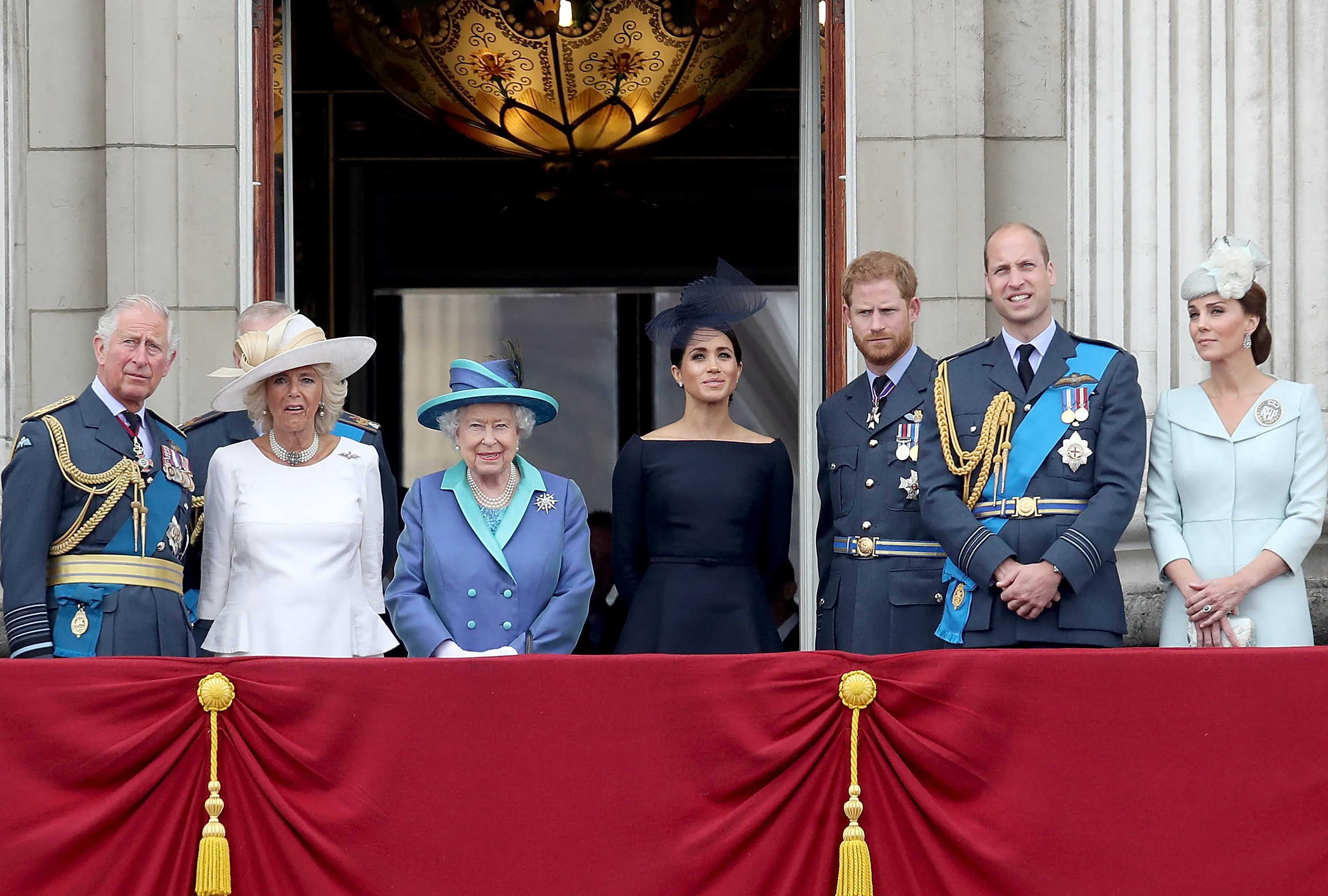 reports said Markle and Harry (seen above with the royal family in 2018) made their plans to leave California earlier this month.