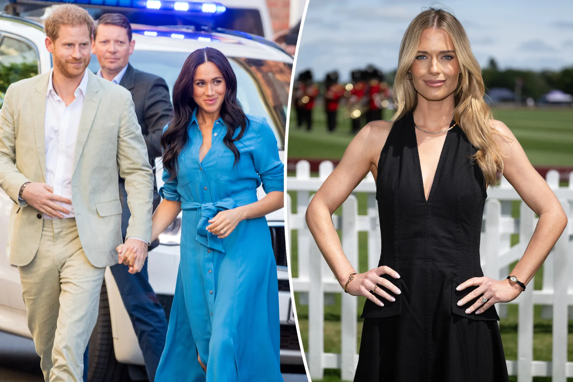 Prince Harry and Meghan Markle standing together at a public appearance