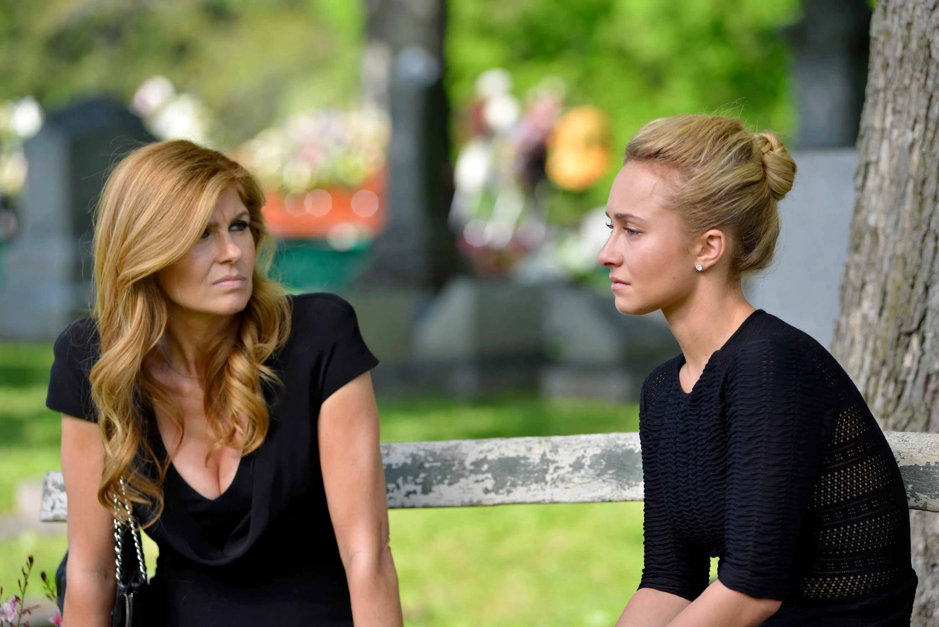 Connie Britton and Hayden Panettiere as Rayna and Juliette from the show "Nashville."