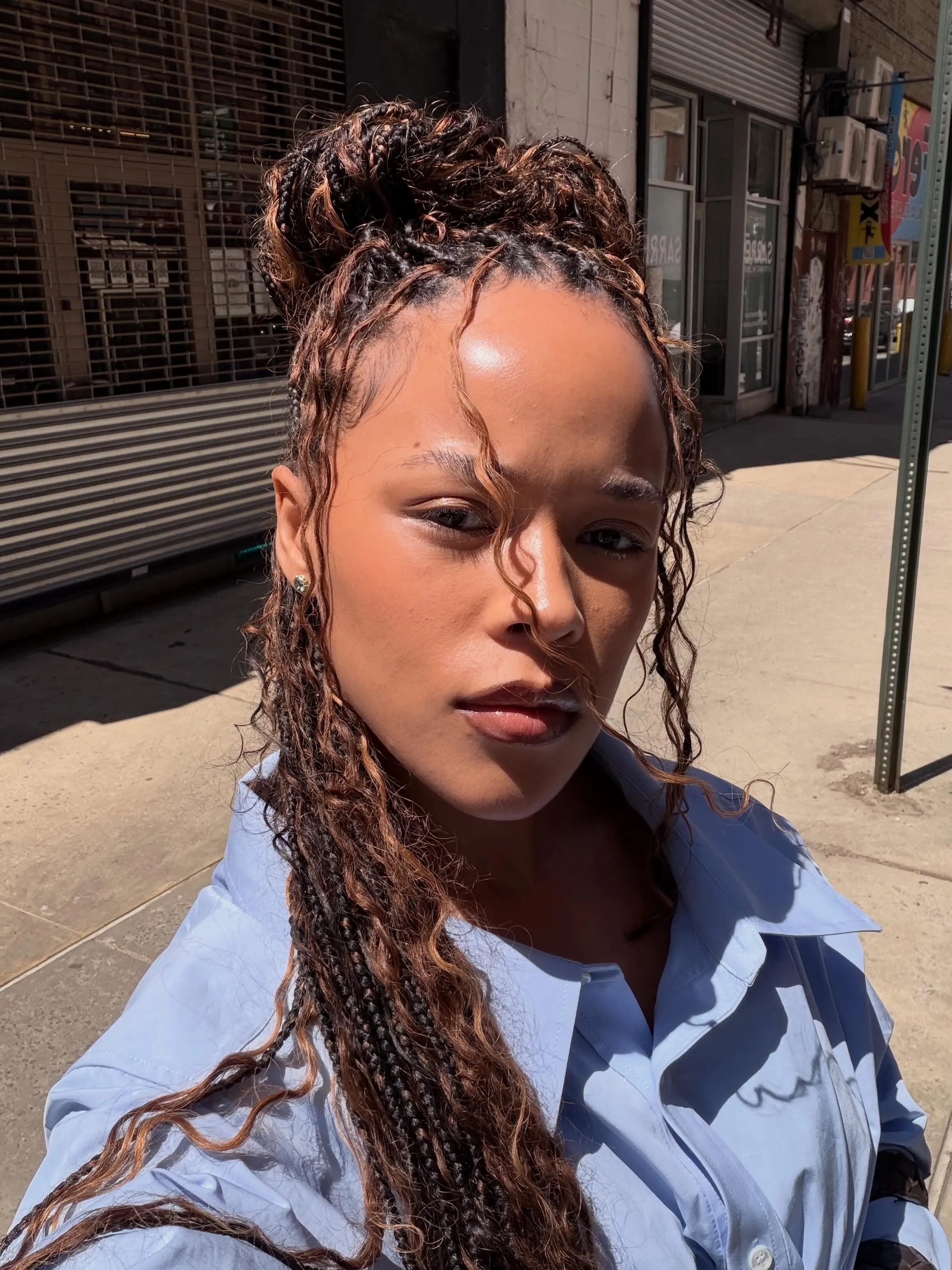 Serayah looking directly at the camera.