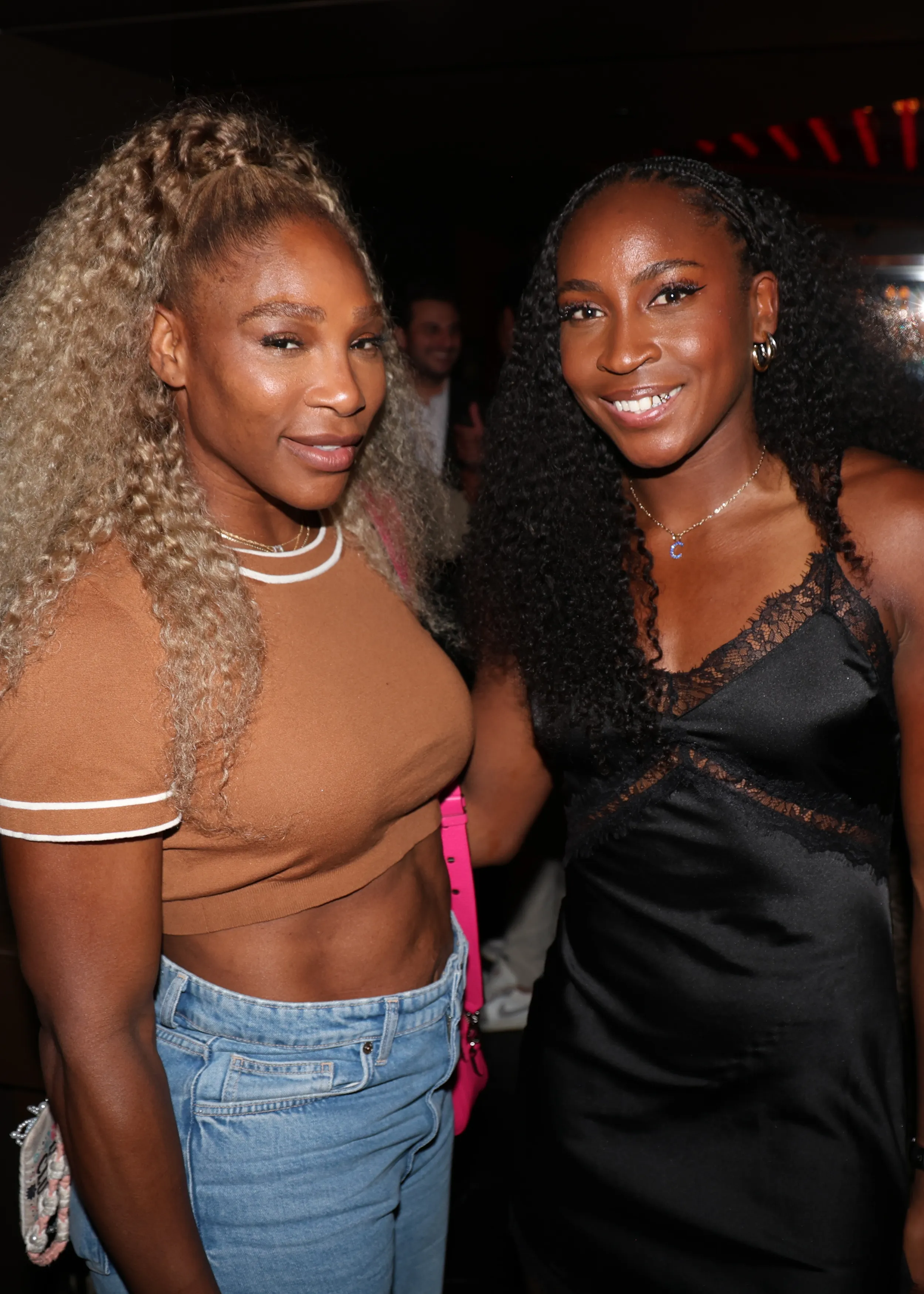 Serena Williams and Coco Gauff attend David Grutman & Draft Kings US Open players dinner at Crane Club in NY on August 27 2026.