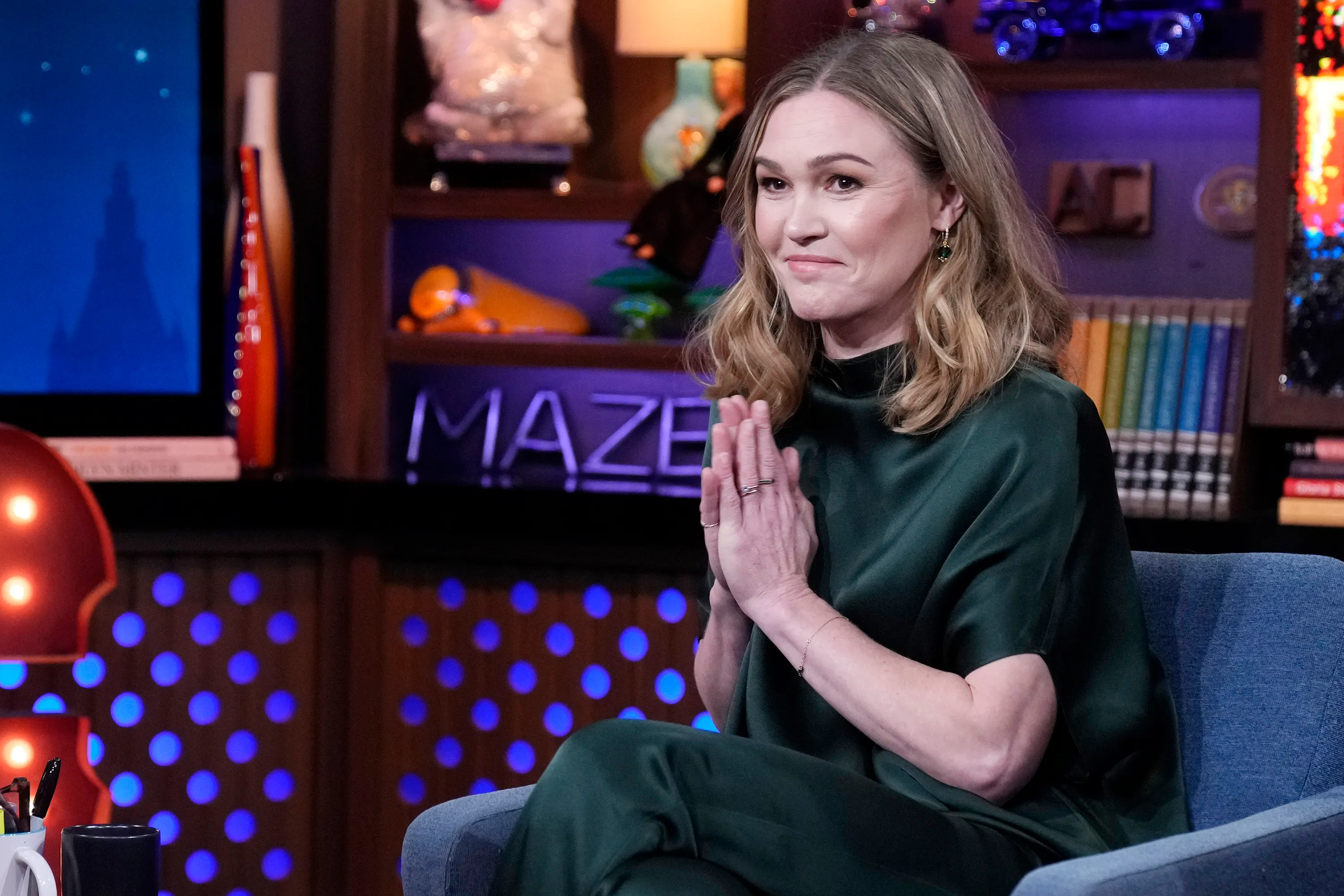 Julia Stiles on "Watch What Happens Live with Andy Cohen."