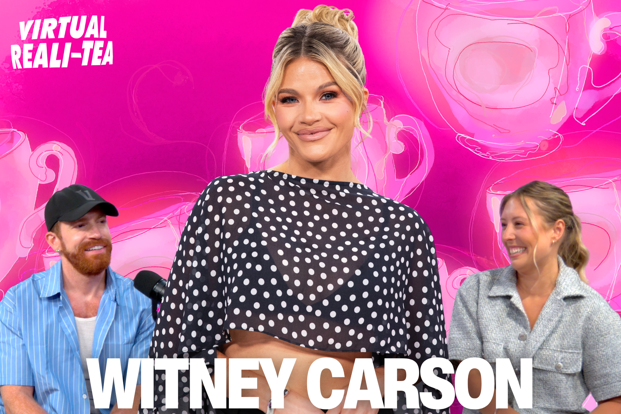 Witney Carson smiling during a talk show appearance