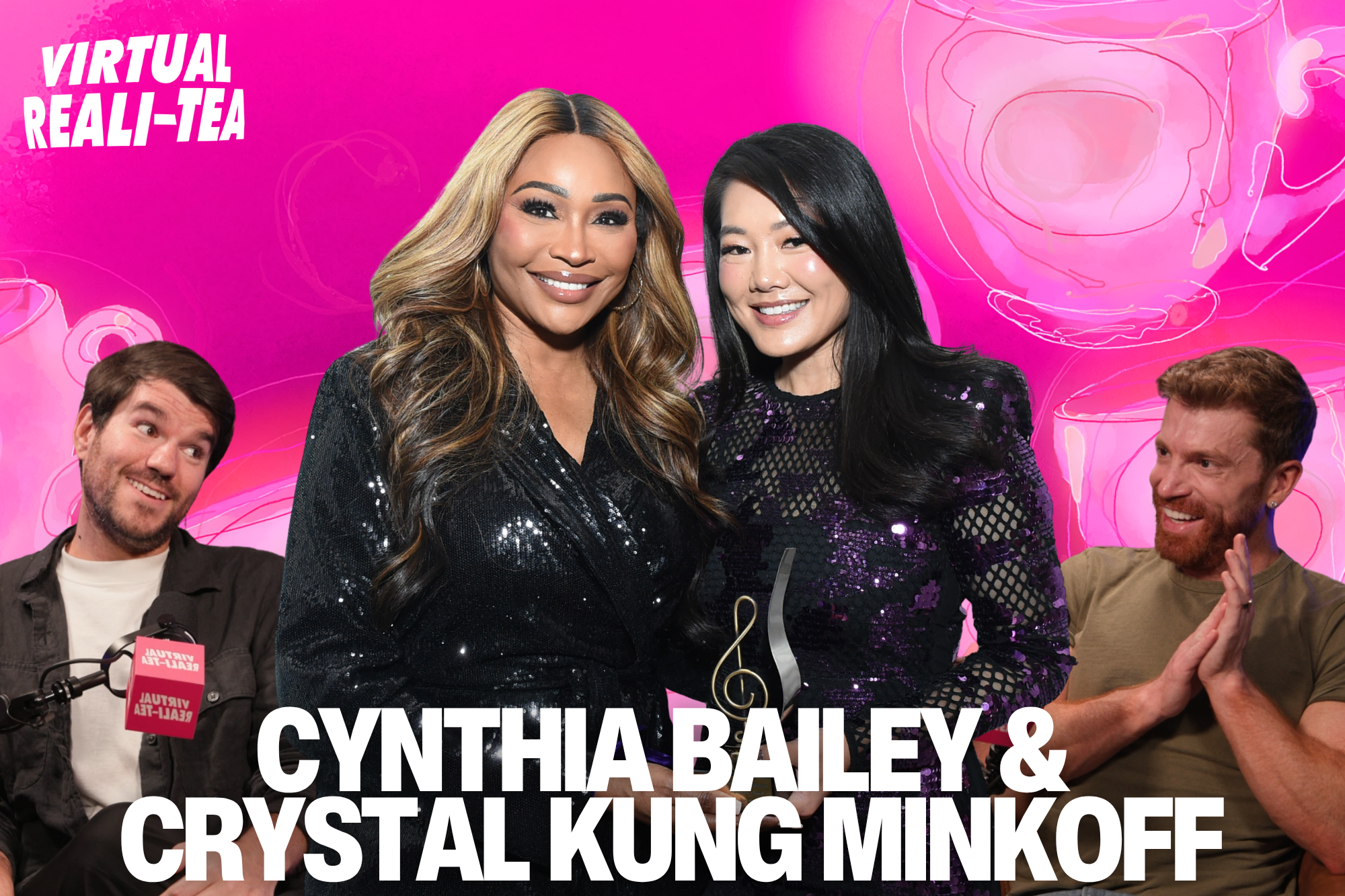 Cynthia Bailey and Crystal Kung Minkoff smiling together at a media appearance
