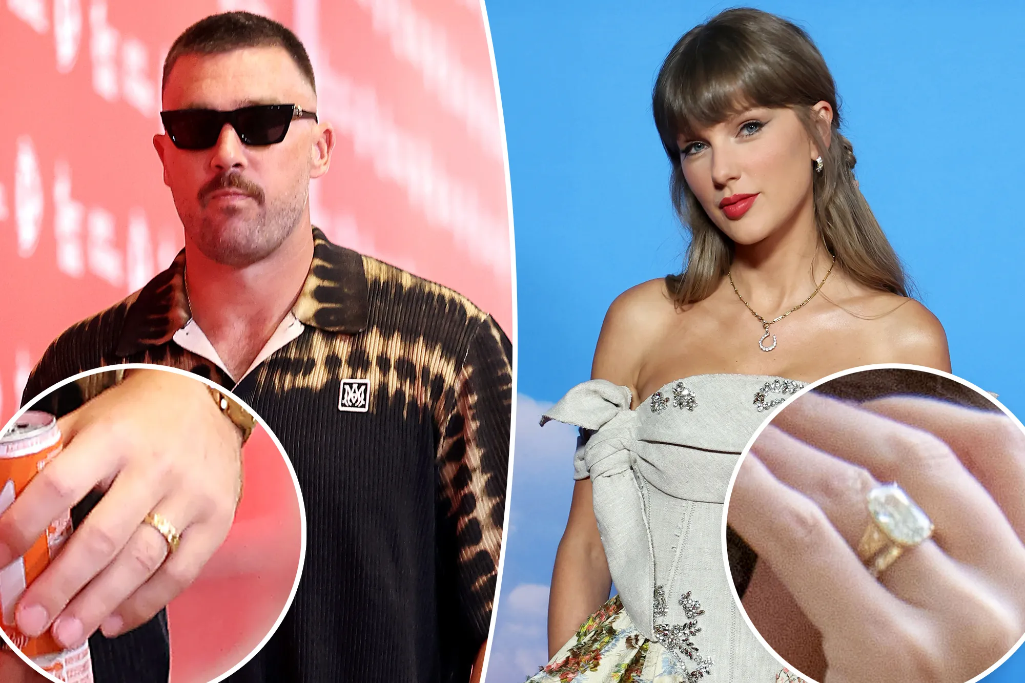 Taylor Swift and Travis Kelce smiling together at a high-profile public outing.