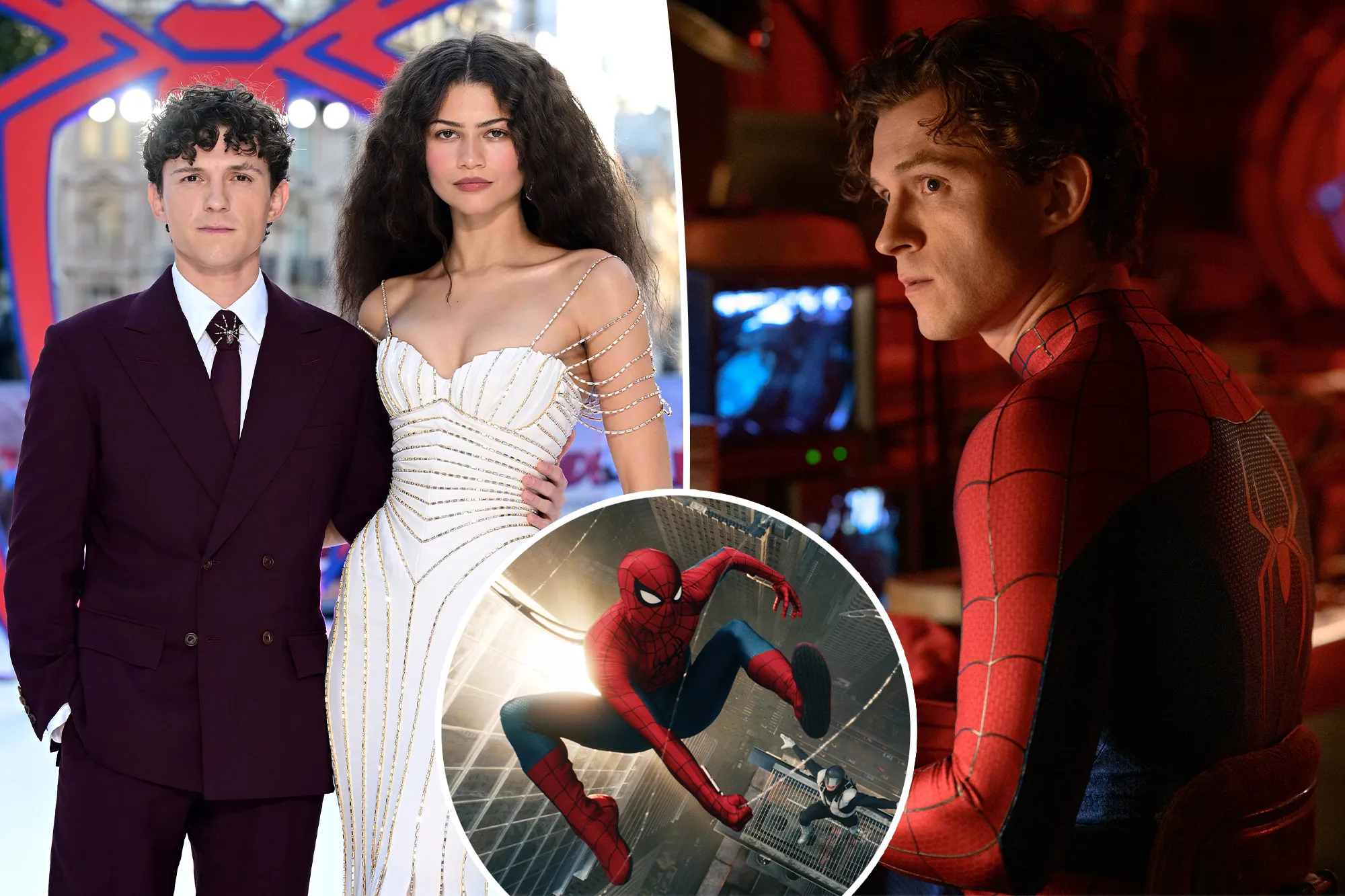 Tom Holland looking sharp on the red carpet at a movie premiere