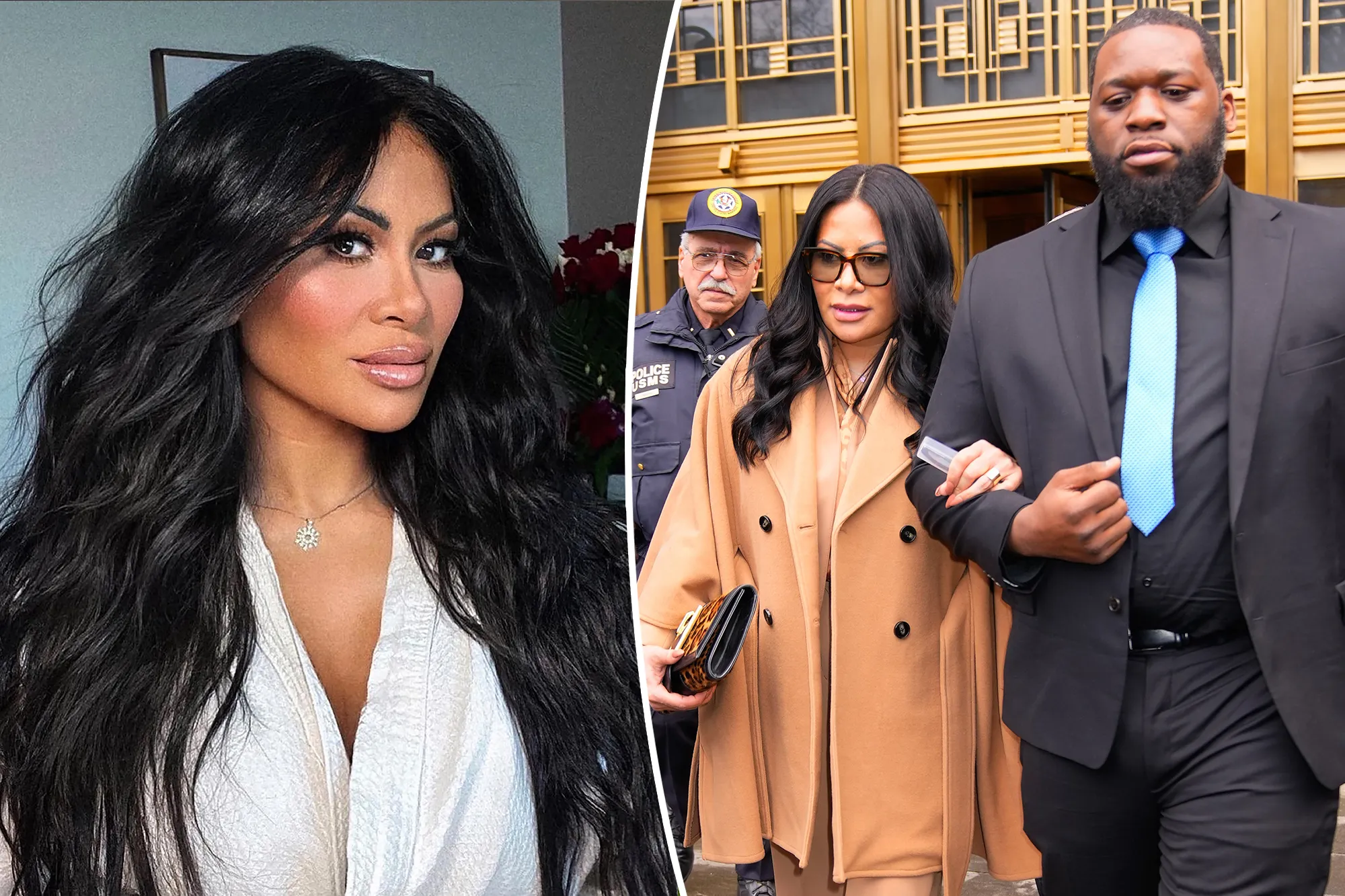 Jen Shah posing on a red carpet before her federal fraud conviction