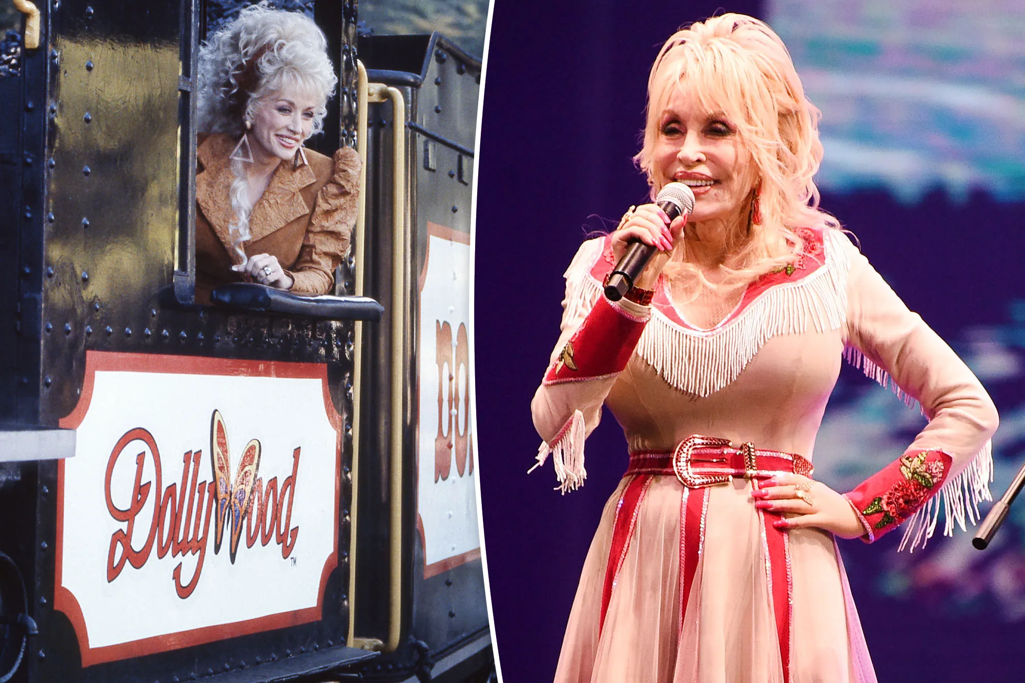 Dolly Parton performing live on stage