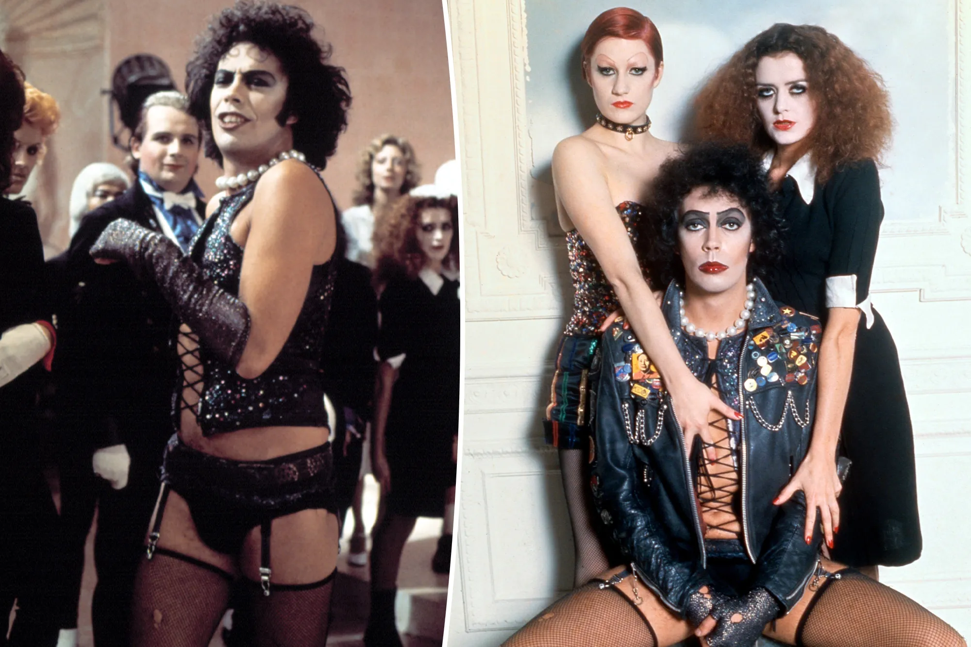 Tim Curry as Dr. Frank-N-Furter in iconic Rocky Horror Picture Show costume