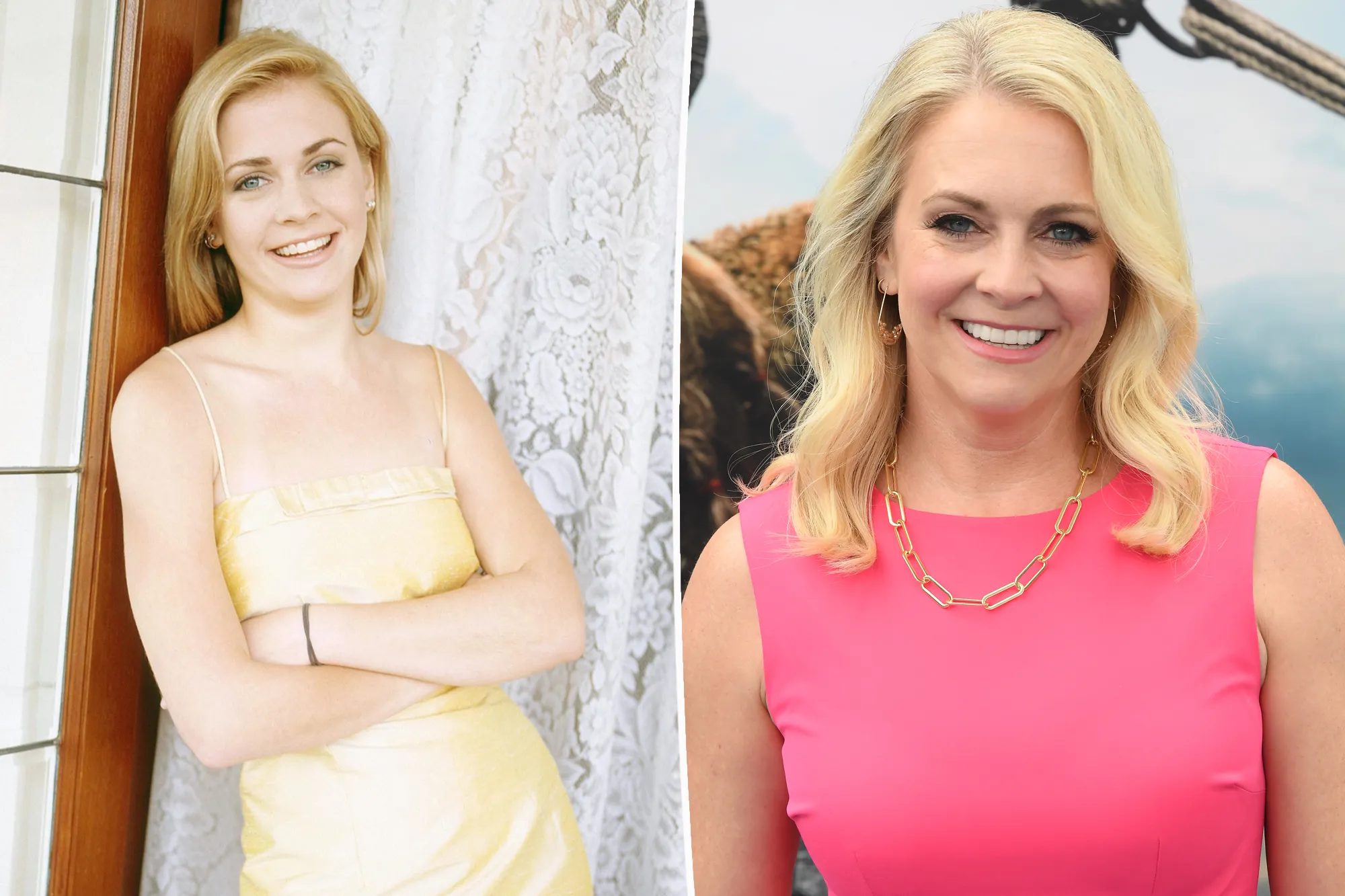 Melissa Joan Hart posing at a red carpet event