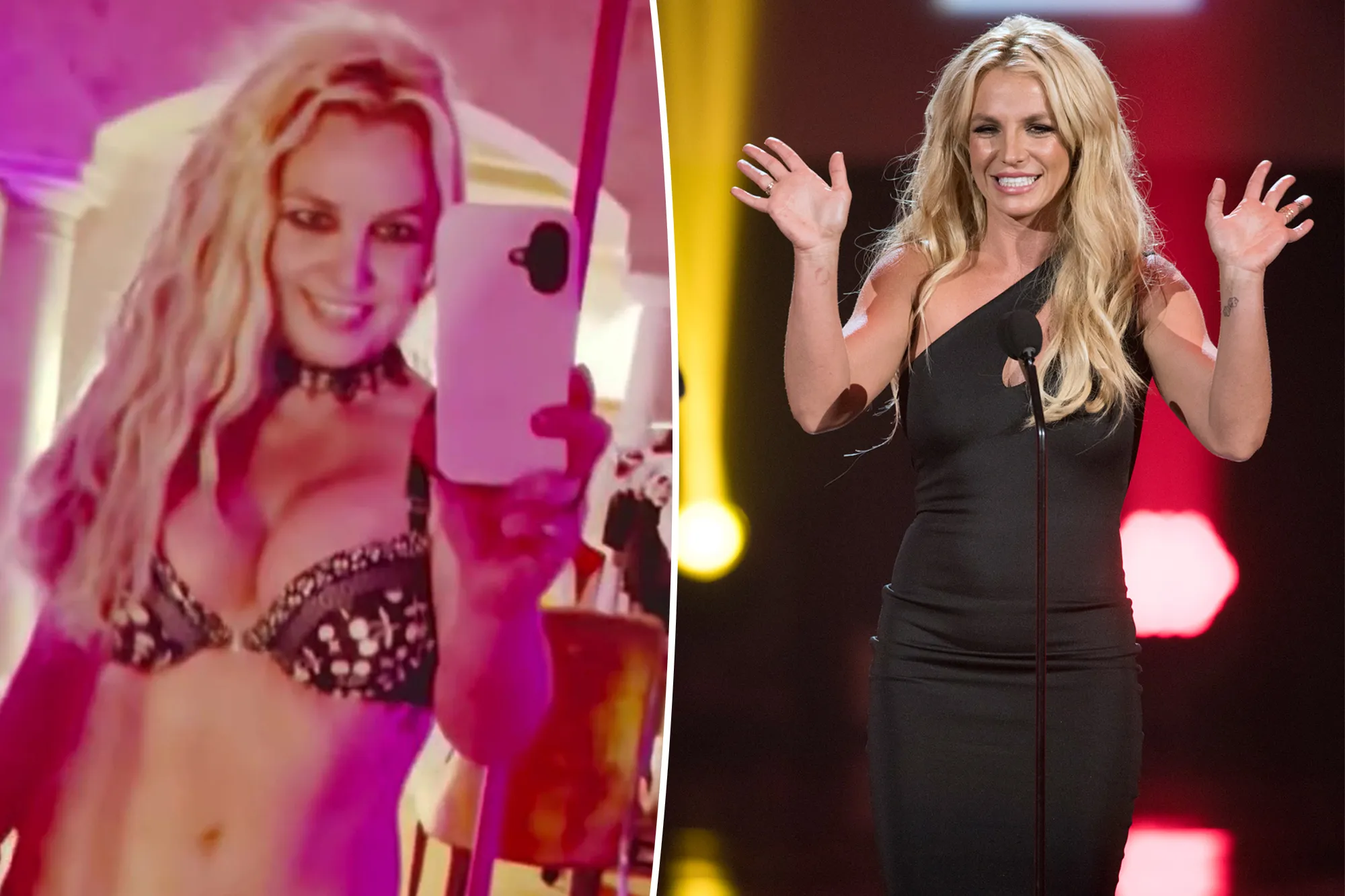 Britney Spears posing during a music performance