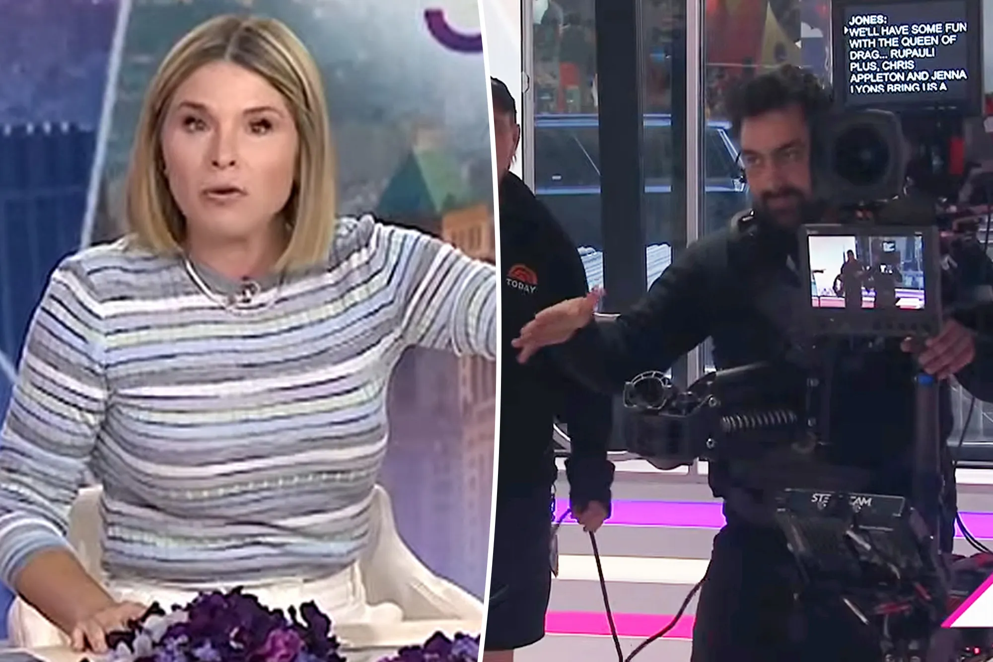 Jenna Bush Hager and Sheinelle Jones looking shocked on the set of Today