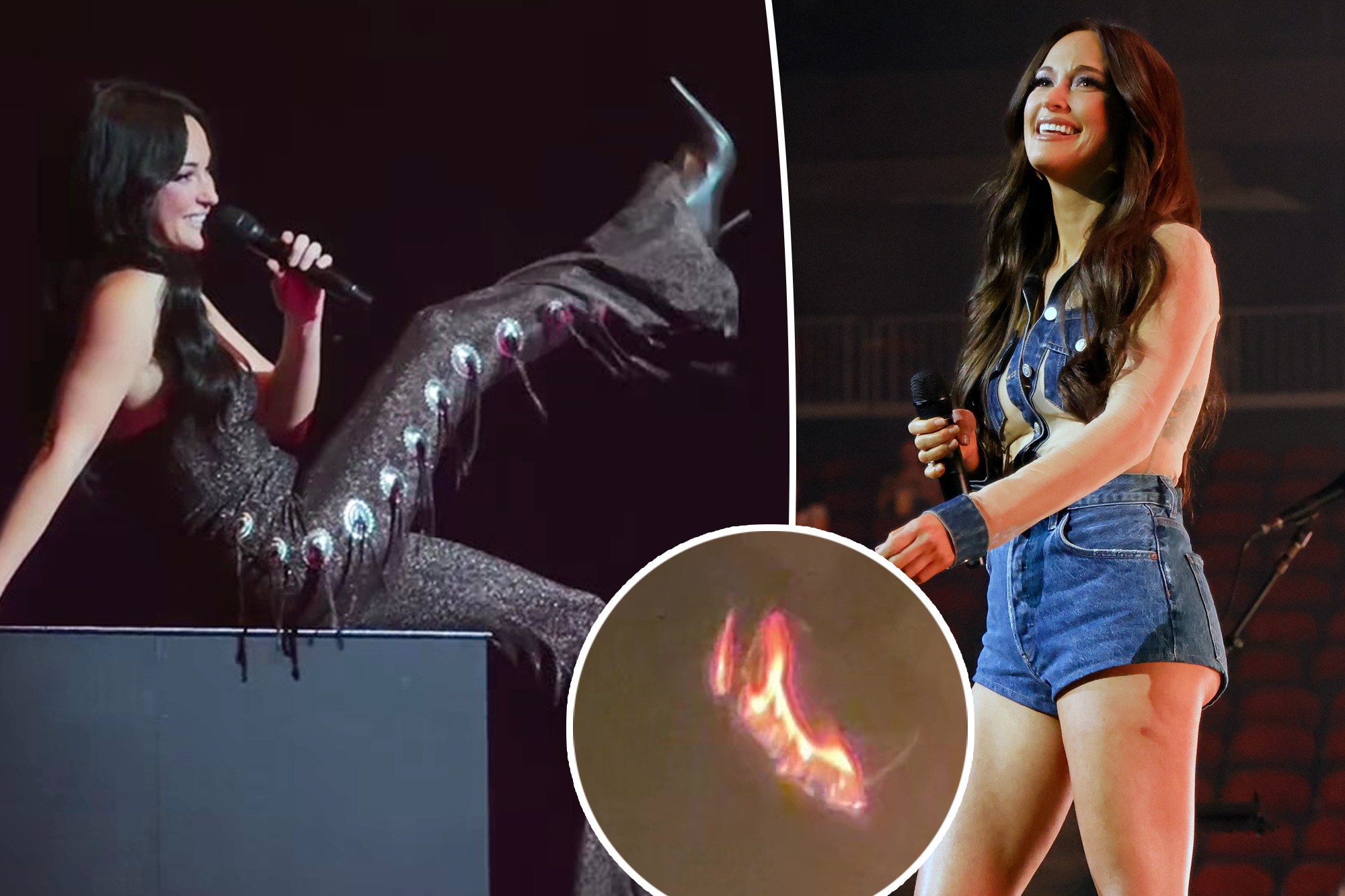 Kacey Musgraves performing live on stage during her concert tour