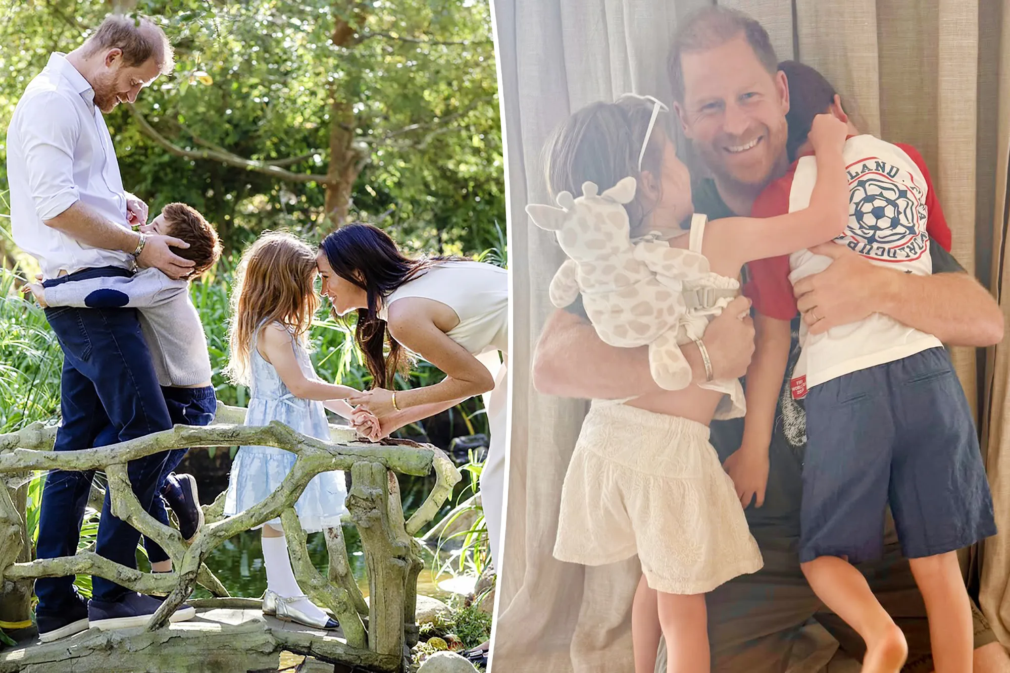 Prince Harry and Meghan Markle with Prince Archie and Princess Lilibet.