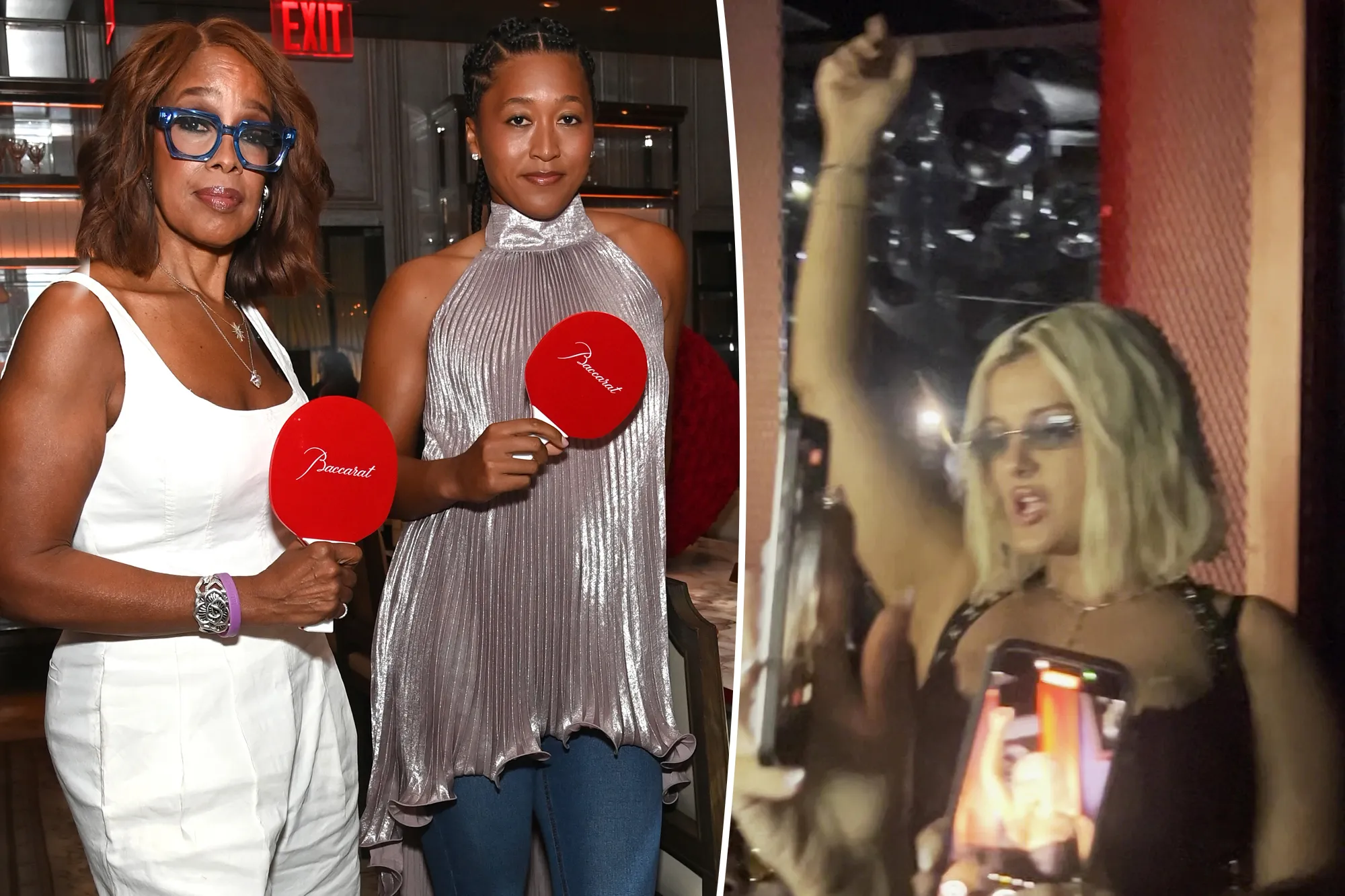 Gayle King and Naomi Osaka split with Bebe Rexha.