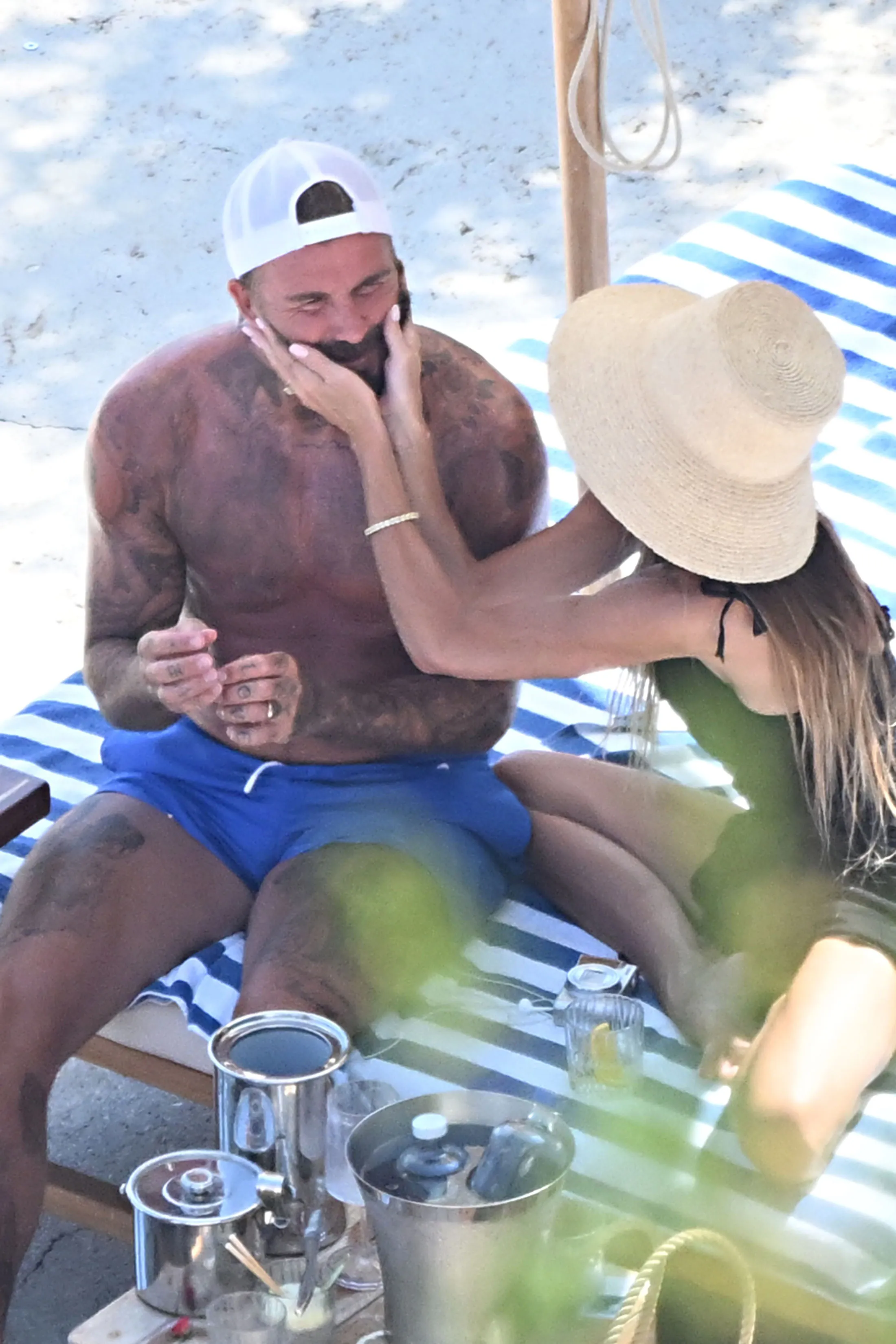 David and Victoria Beckham enjoy their luxury hotel stay on Italy