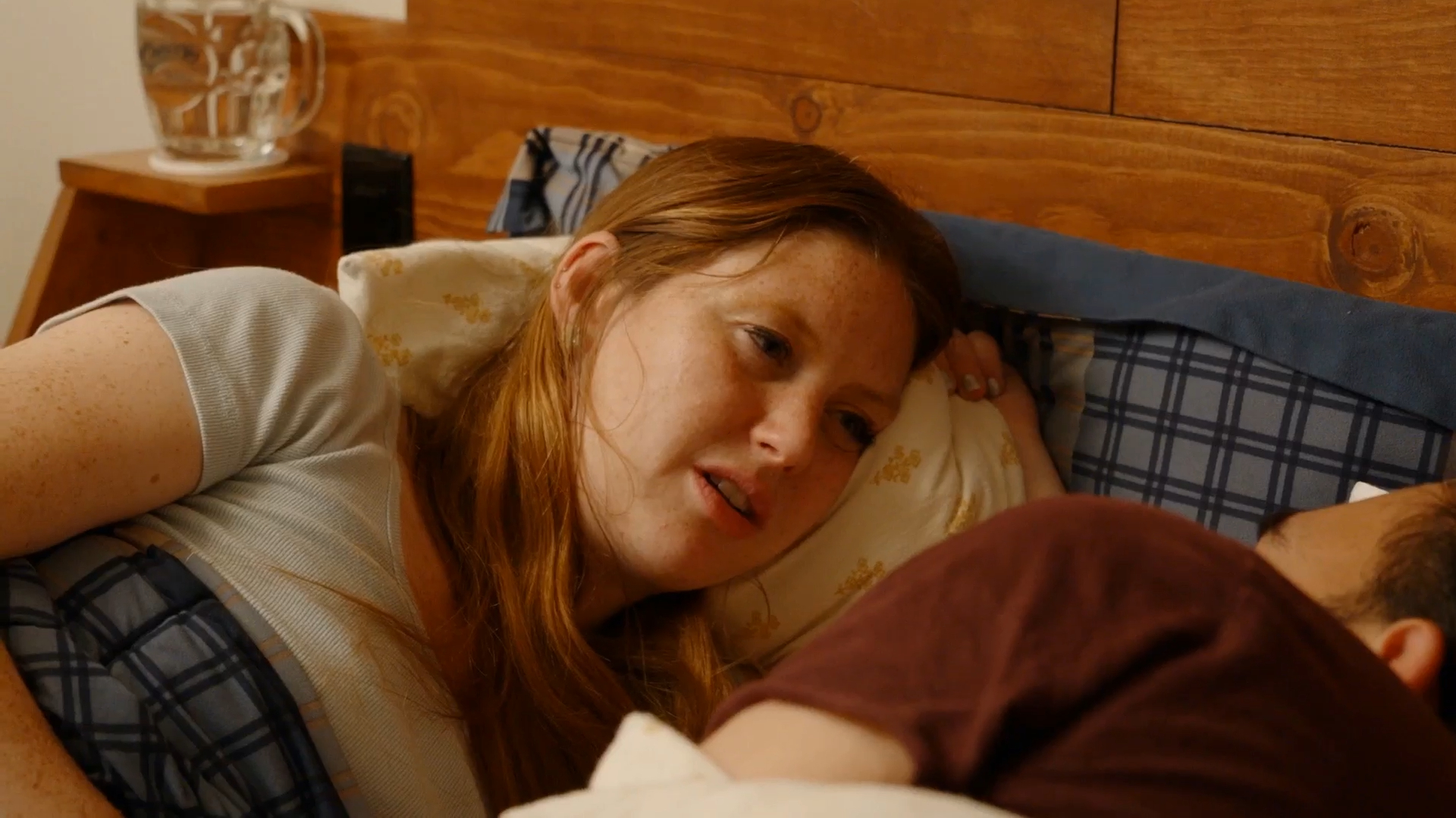 Catie asks Josh a question about threesomes on the night before their wedding.