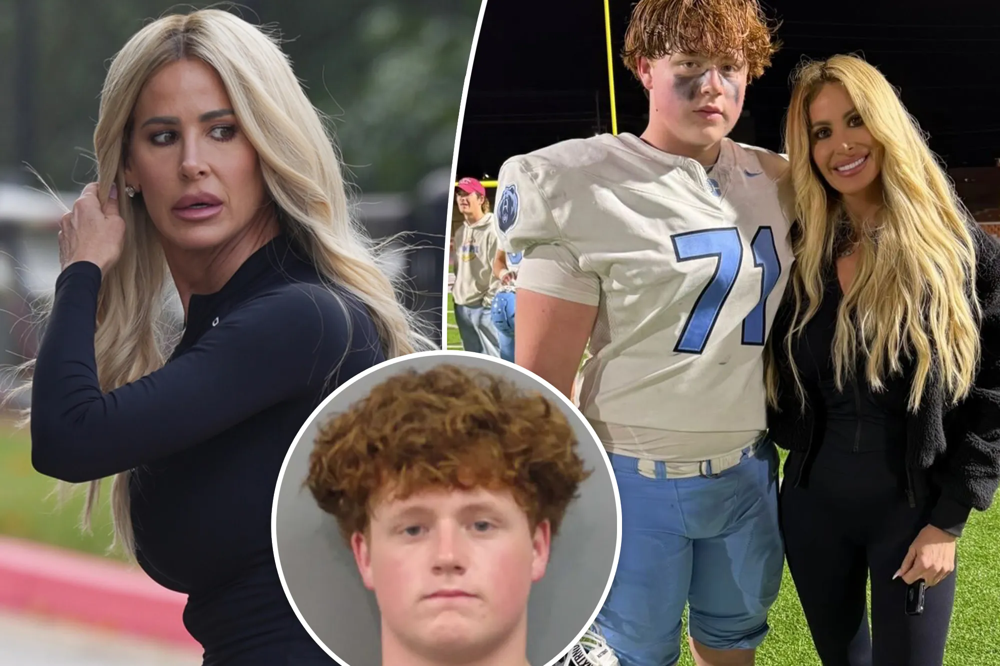 Kim Zolciak and her son KJ Biermann appearing together