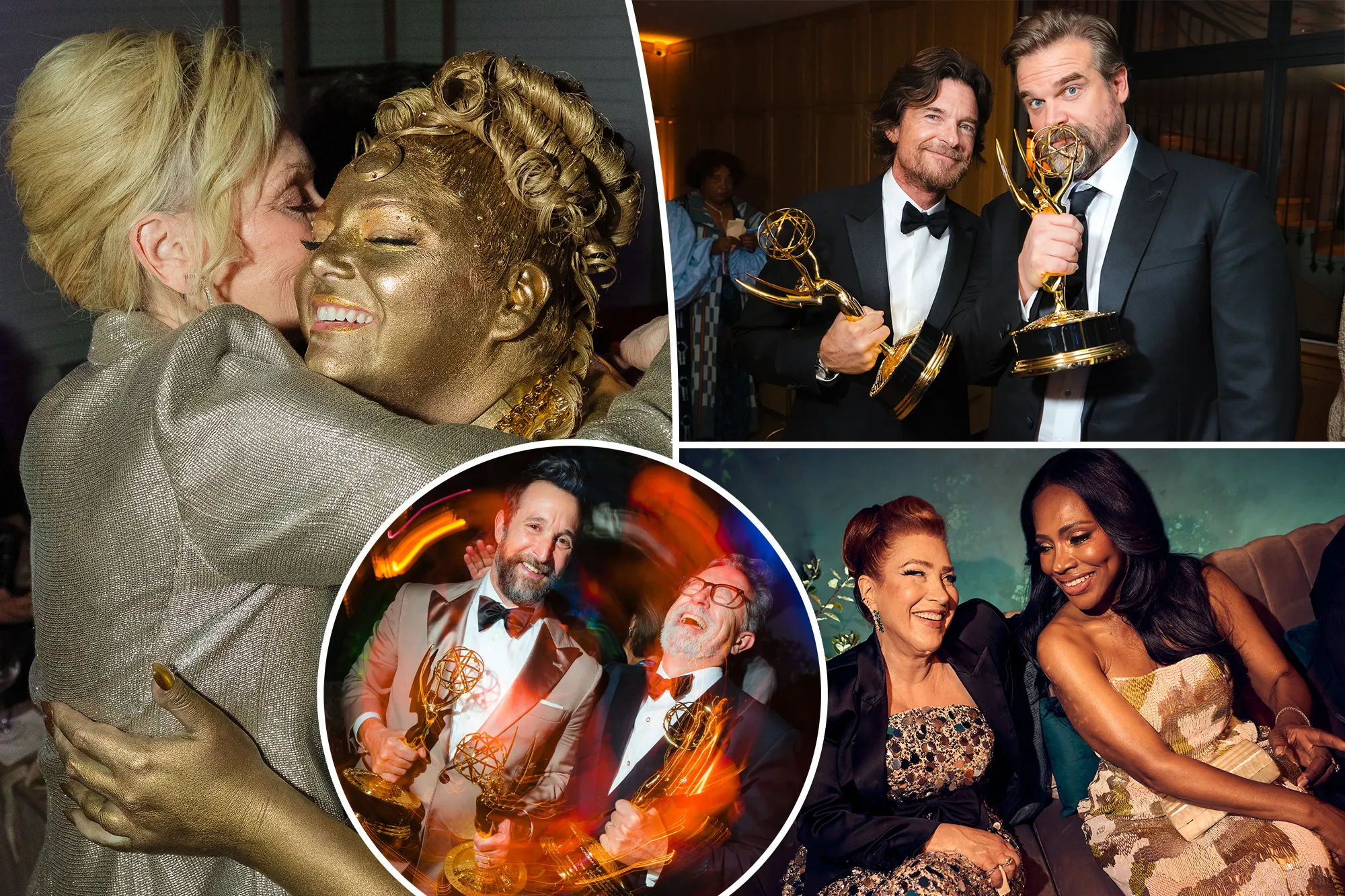 Jean Smart and television stars celebrating at the Emmy Awards afterparties