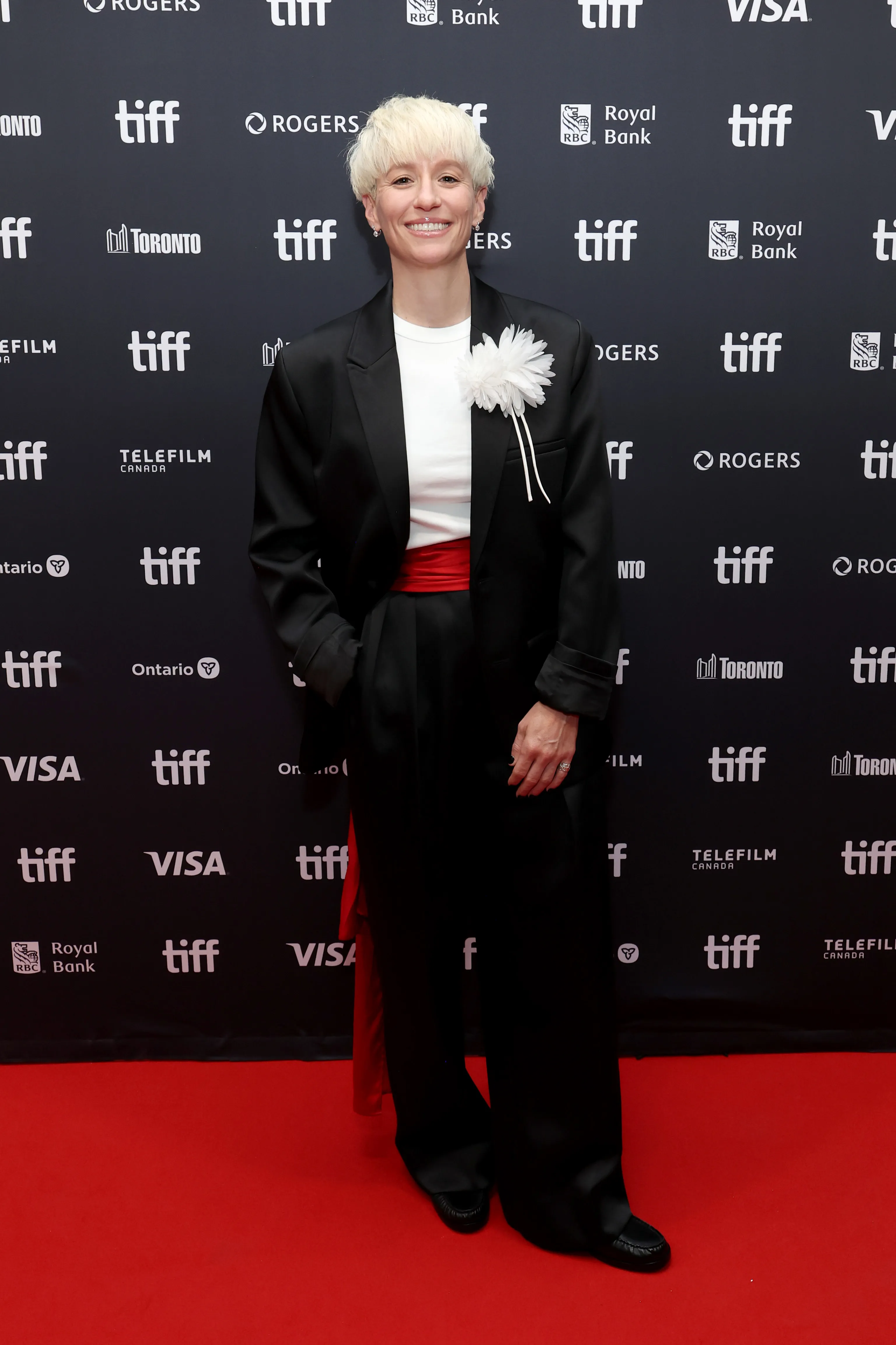 Megan Rapinoe at the premiere of "Rapinoe" during the 2026 Toronto International Film Festival.